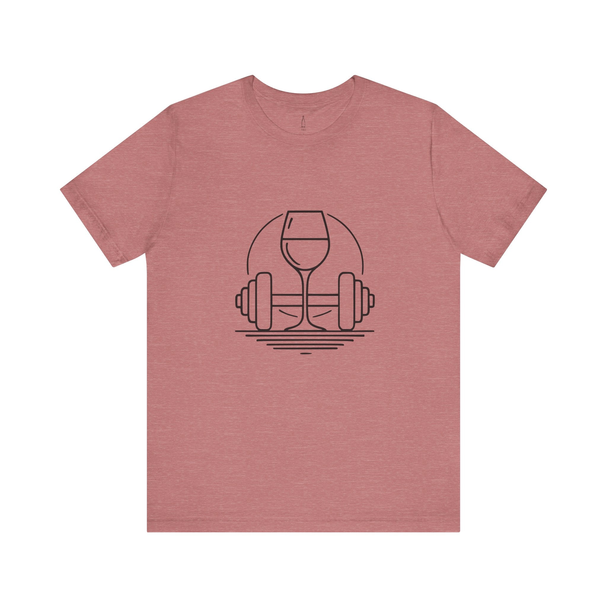 Dumbbell w/ Wine Glass Jersey Short Sleeve Tee