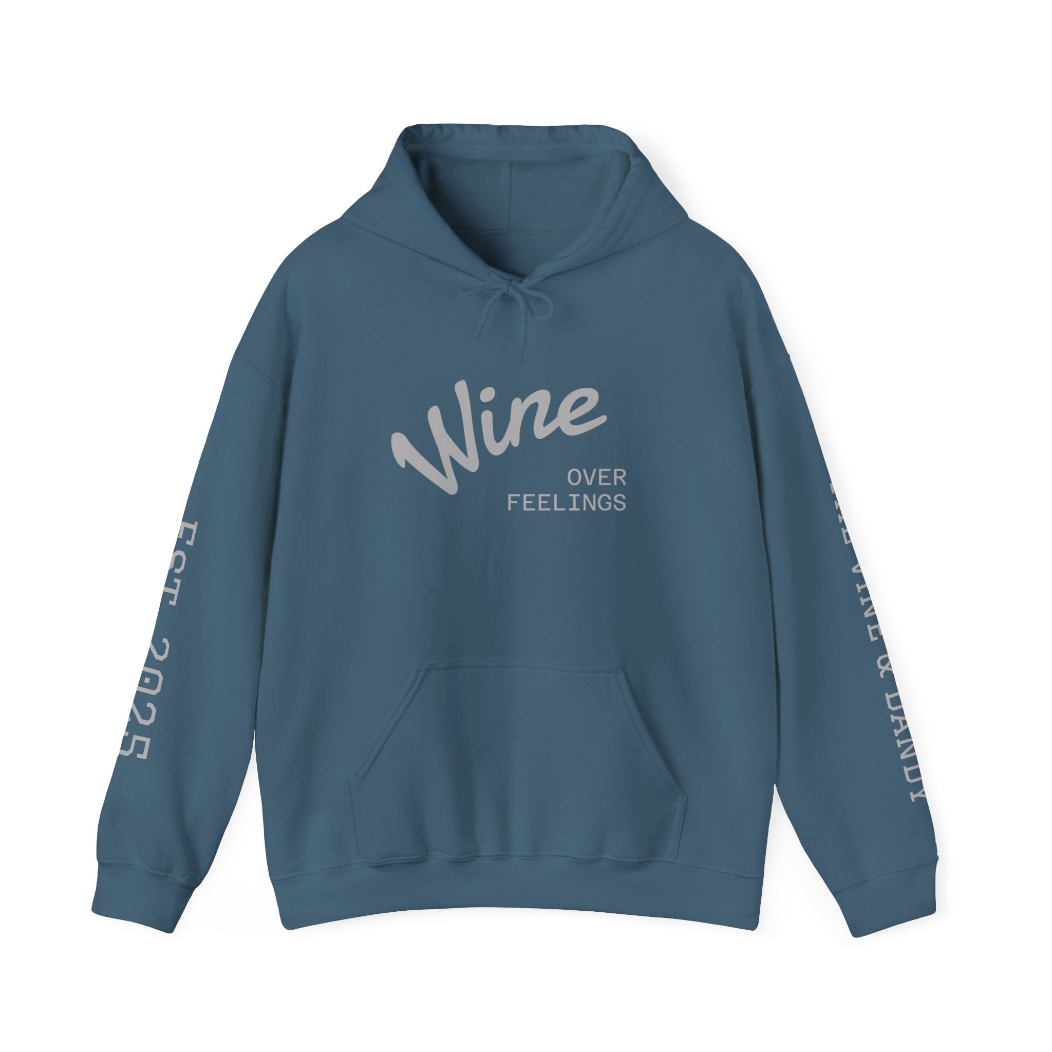 'Wine Over Feelings'  Heavy Blend™ Hooded Sweatshirt