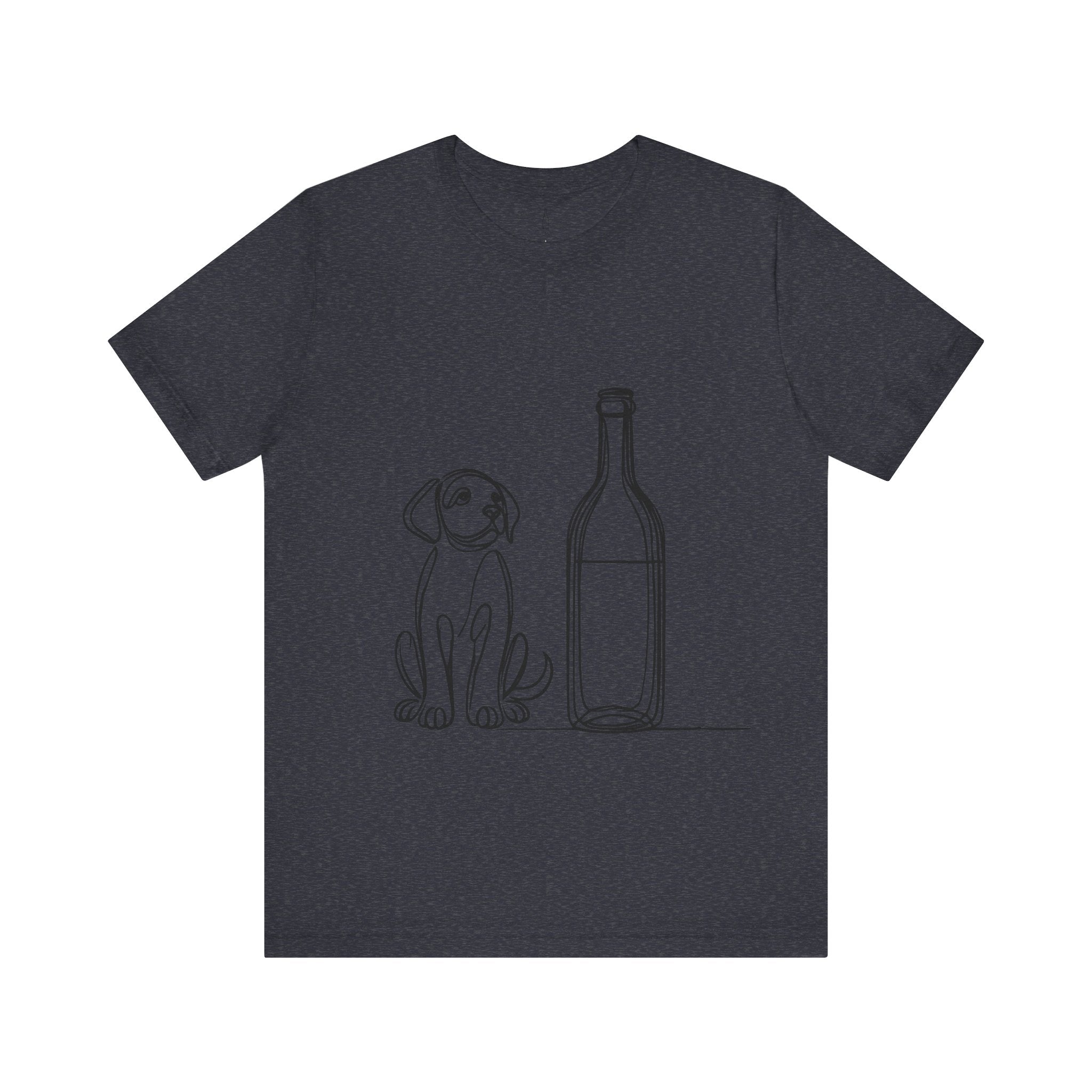 Wine Bottle Puppy Graphic Tee