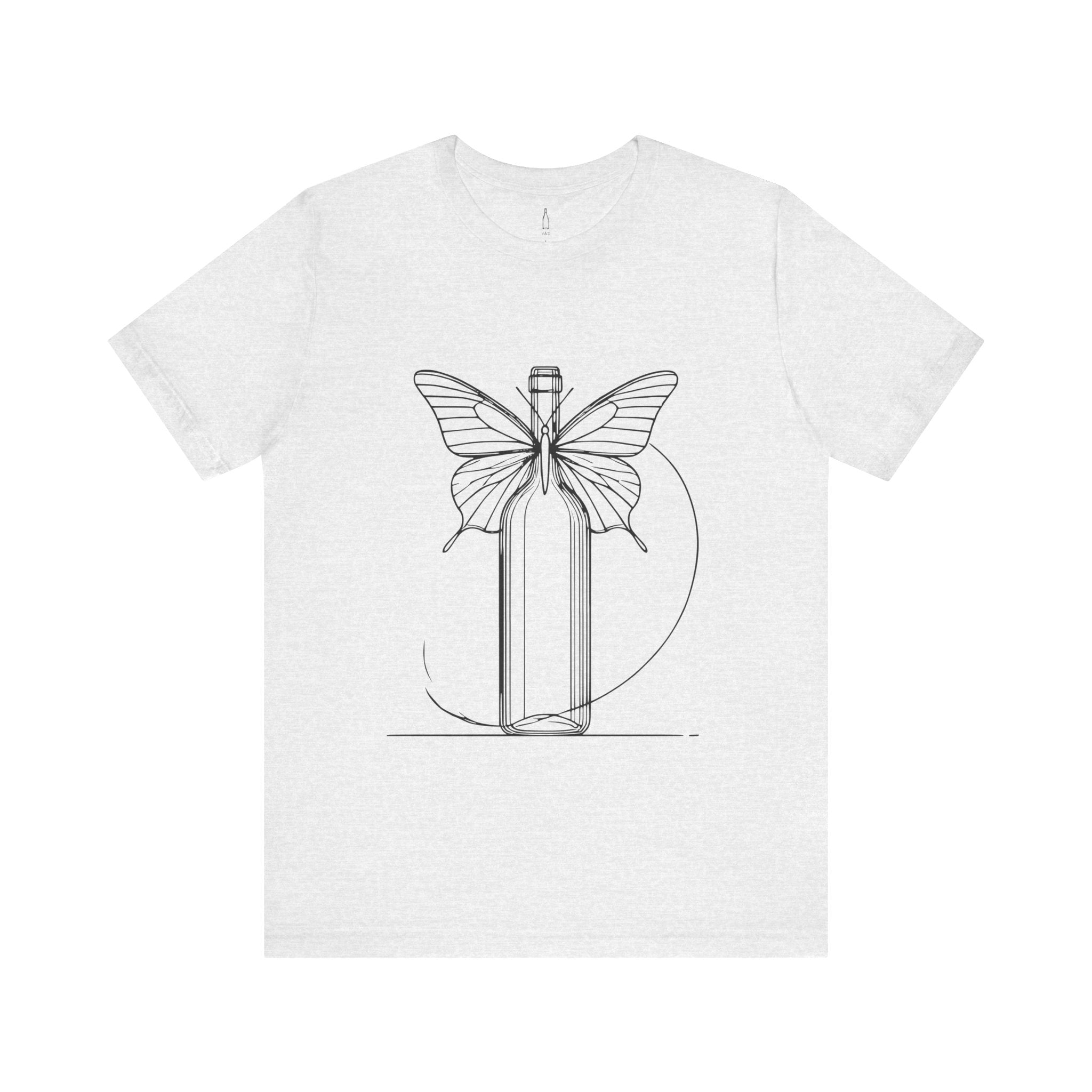 Butterfly And Wine Bottle Tee