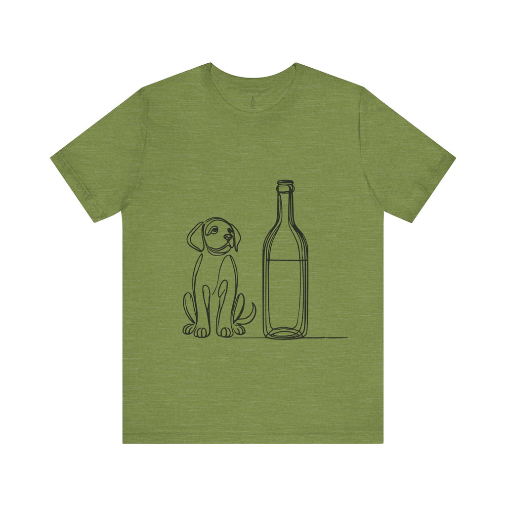 Wine Bottle Puppy Graphic Tee
