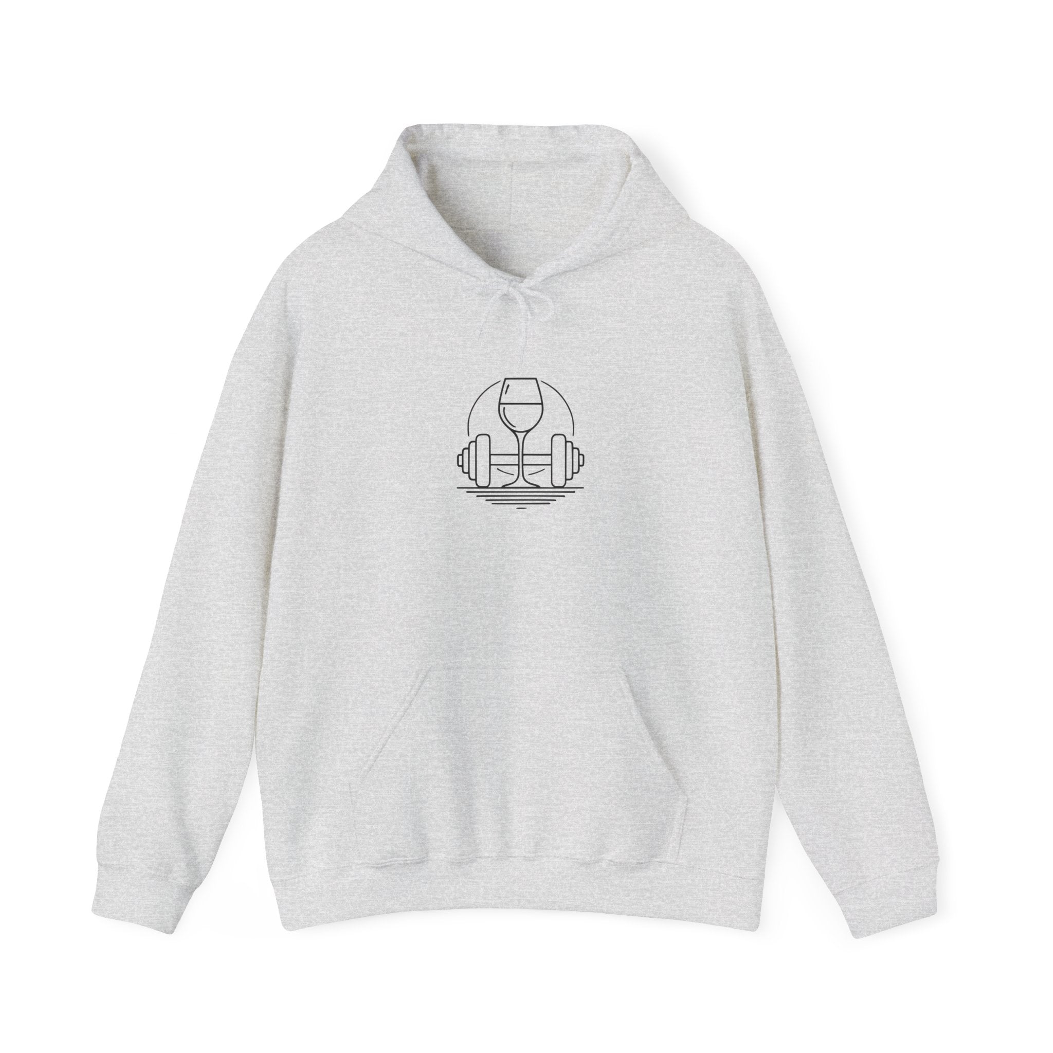 Dumbbell and Wine Glass Hoodie