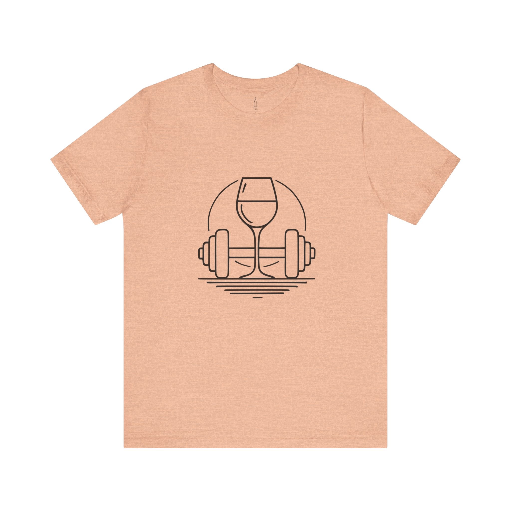 Dumbbell w/ Wine Glass Jersey Short Sleeve Tee