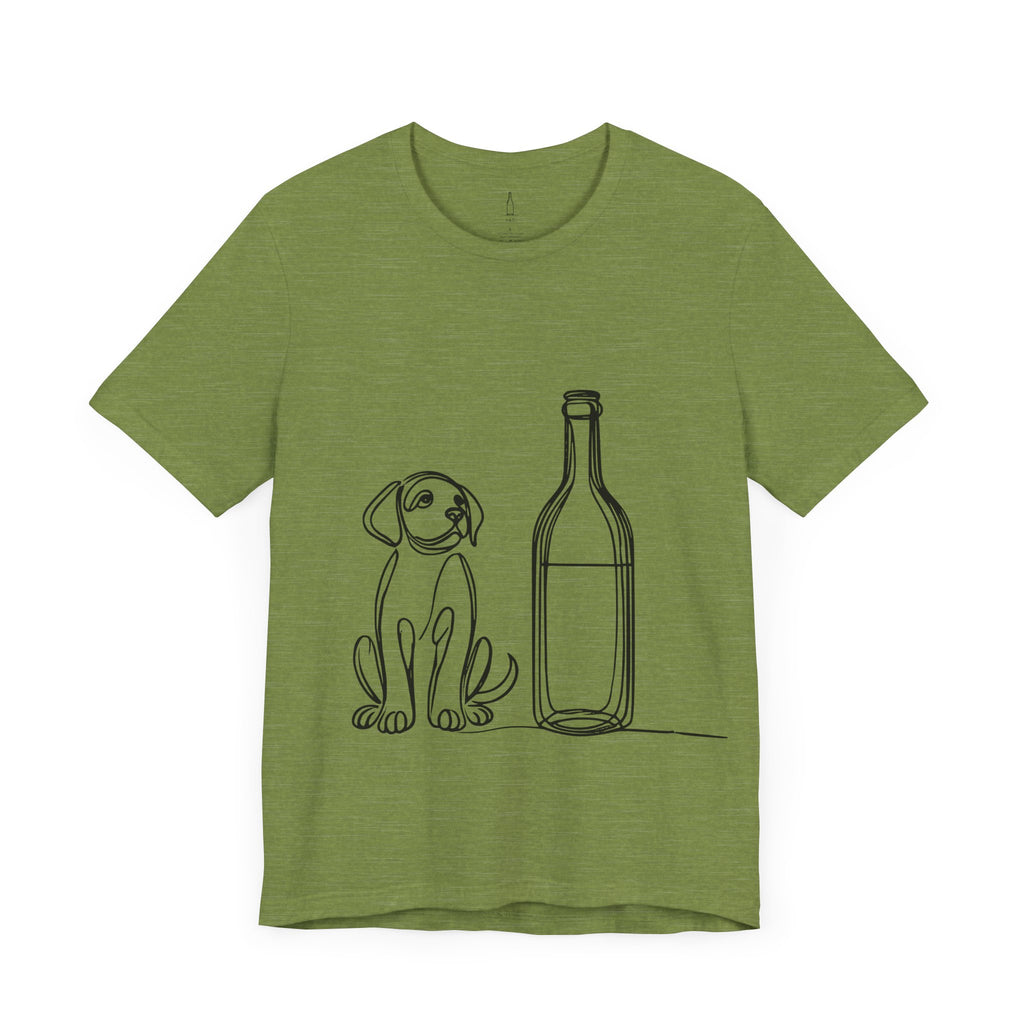 Wine Bottle Puppy Graphic Tee