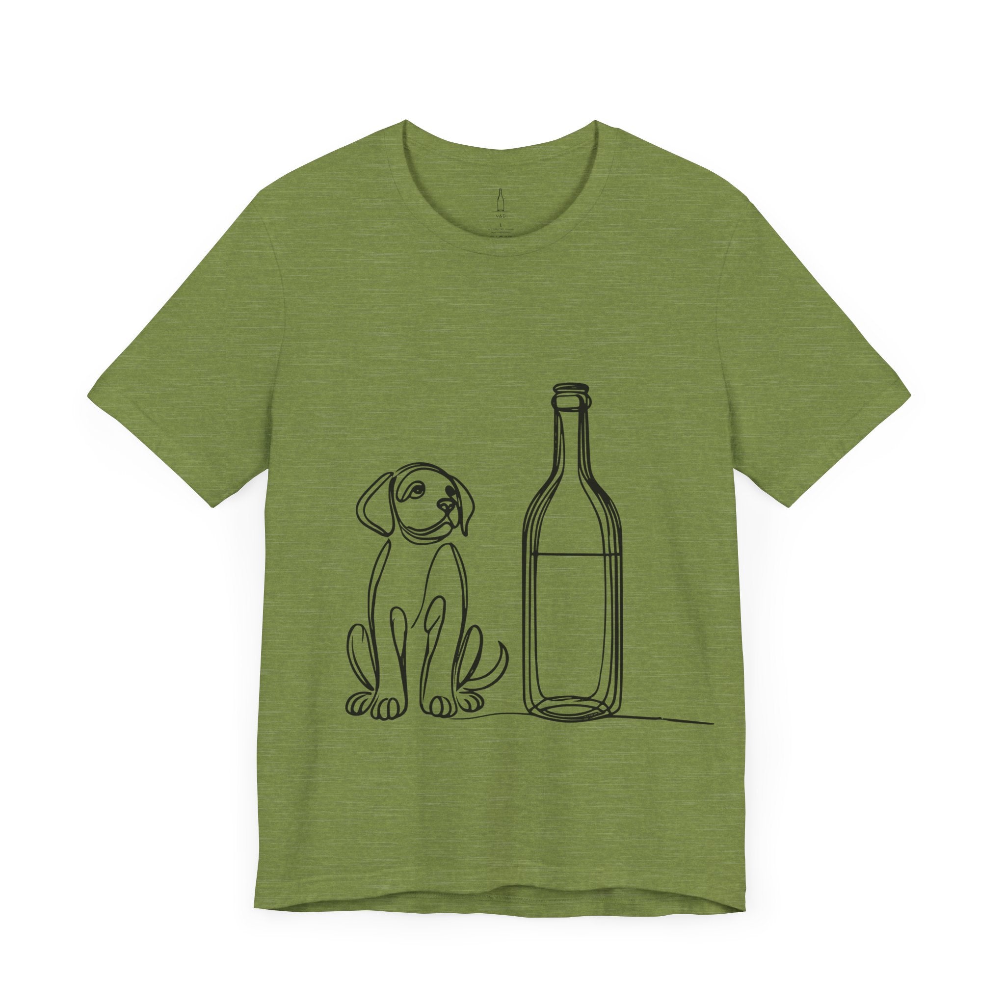 Wine Bottle Puppy Graphic Tee