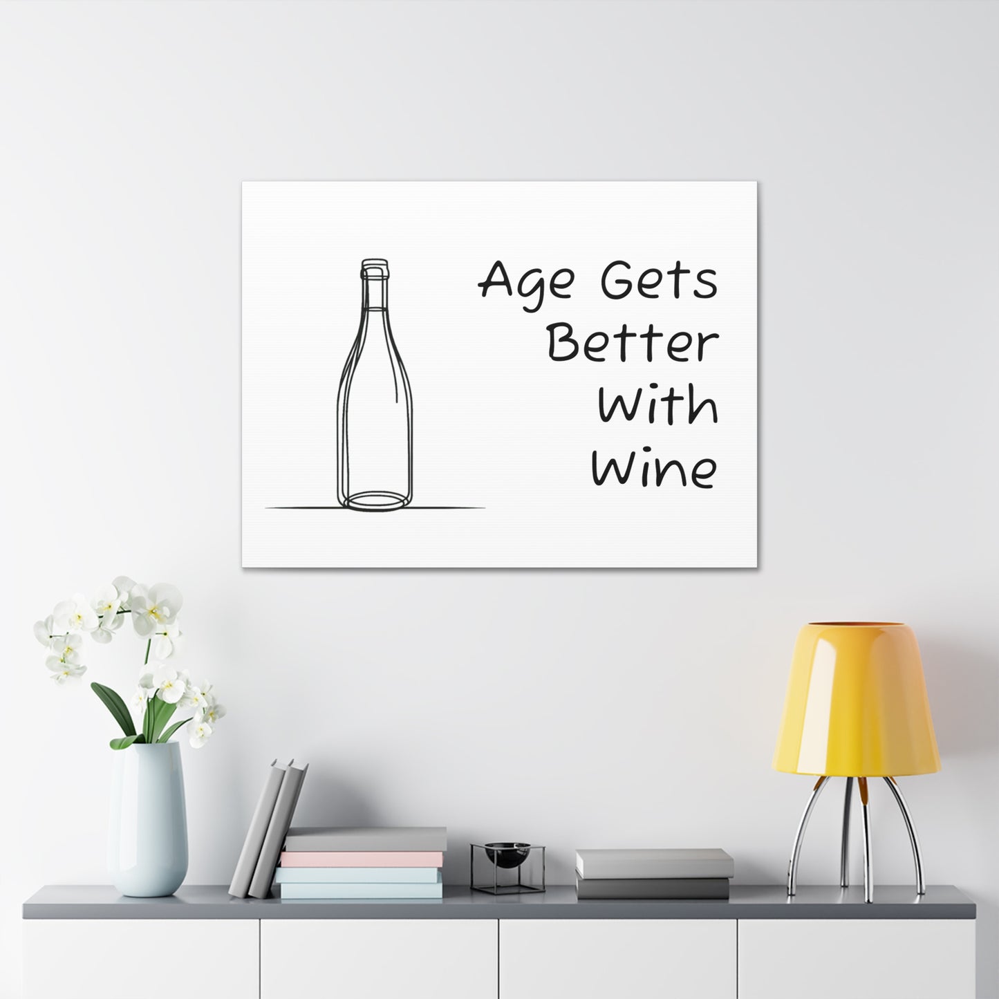 Age Gets Better With Wine Canvas Gallery Wrap