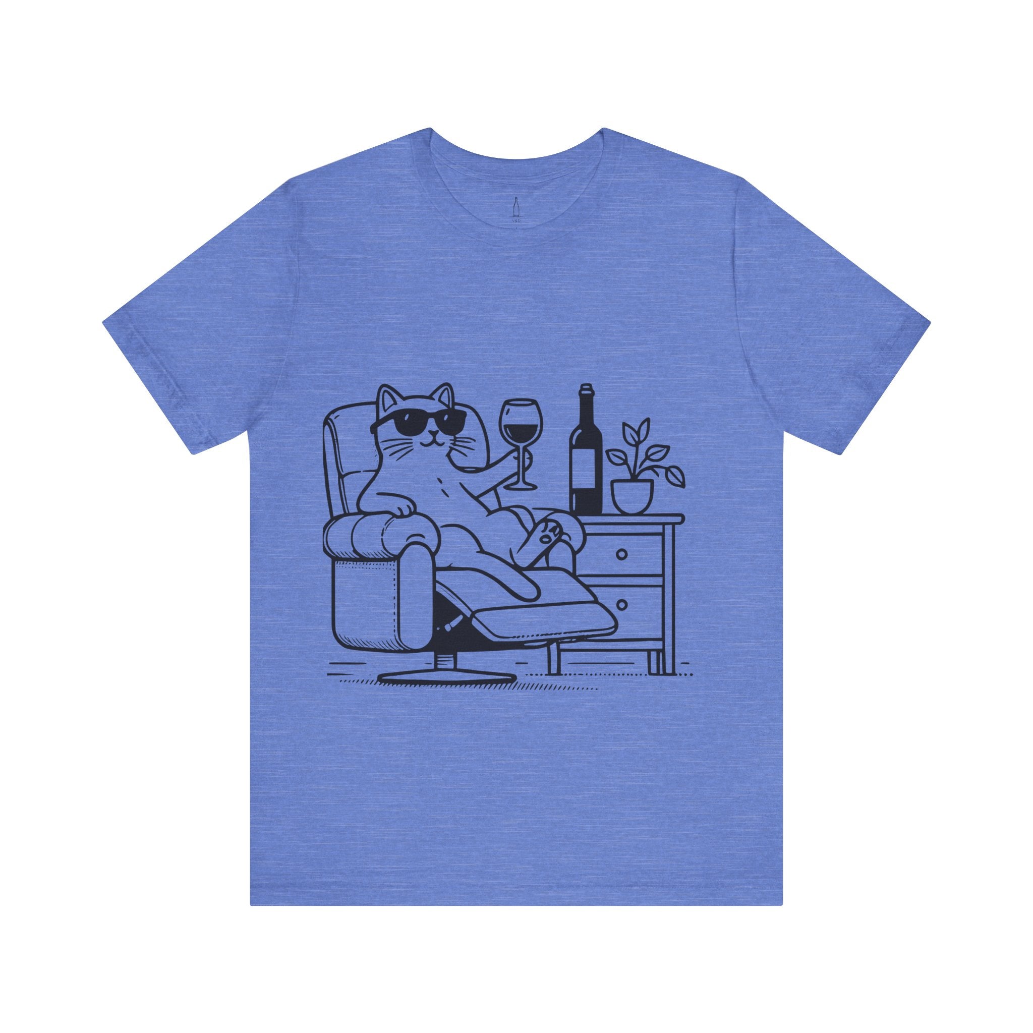 Cat Relaxing Wine Tee