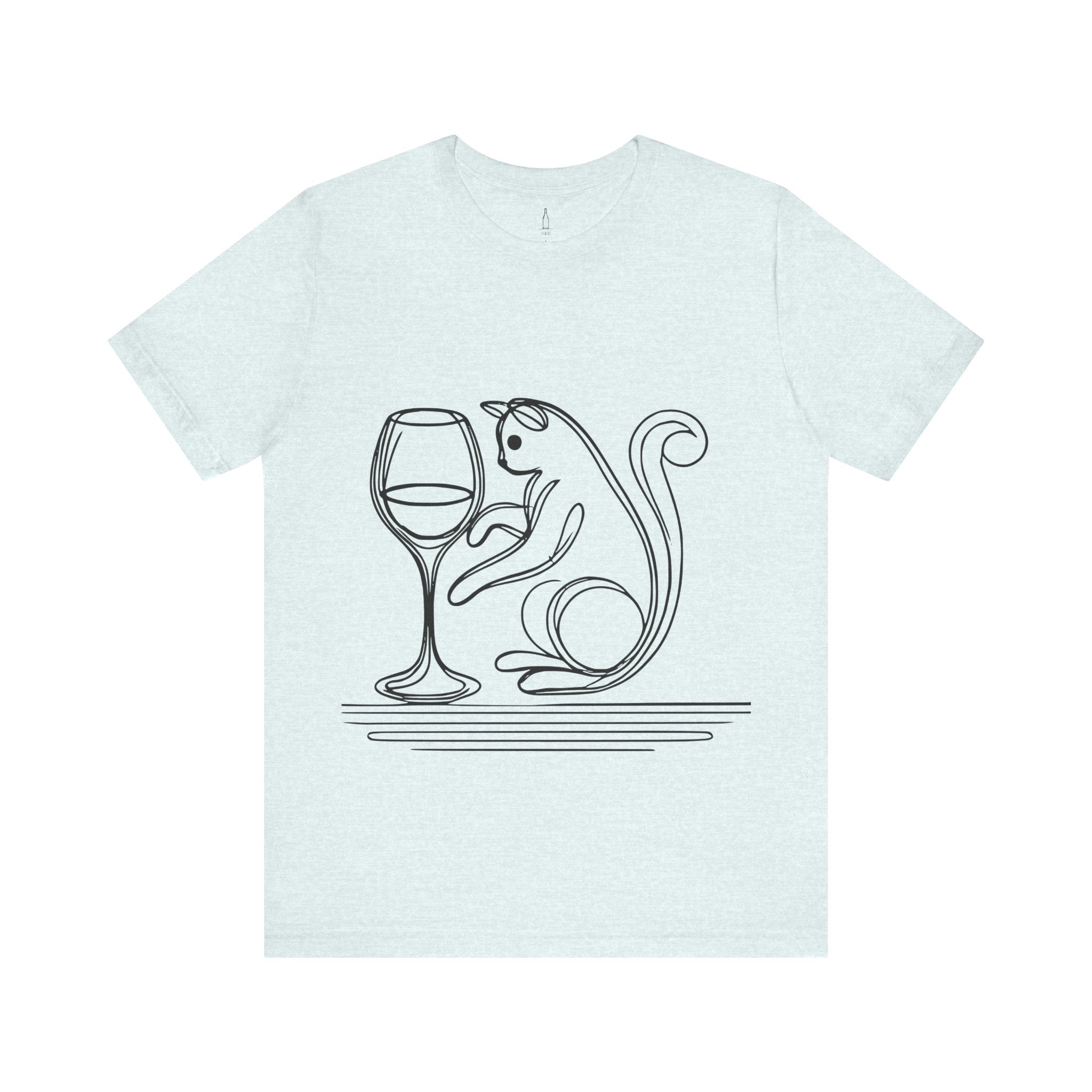 Cat and Wine Glass Tee