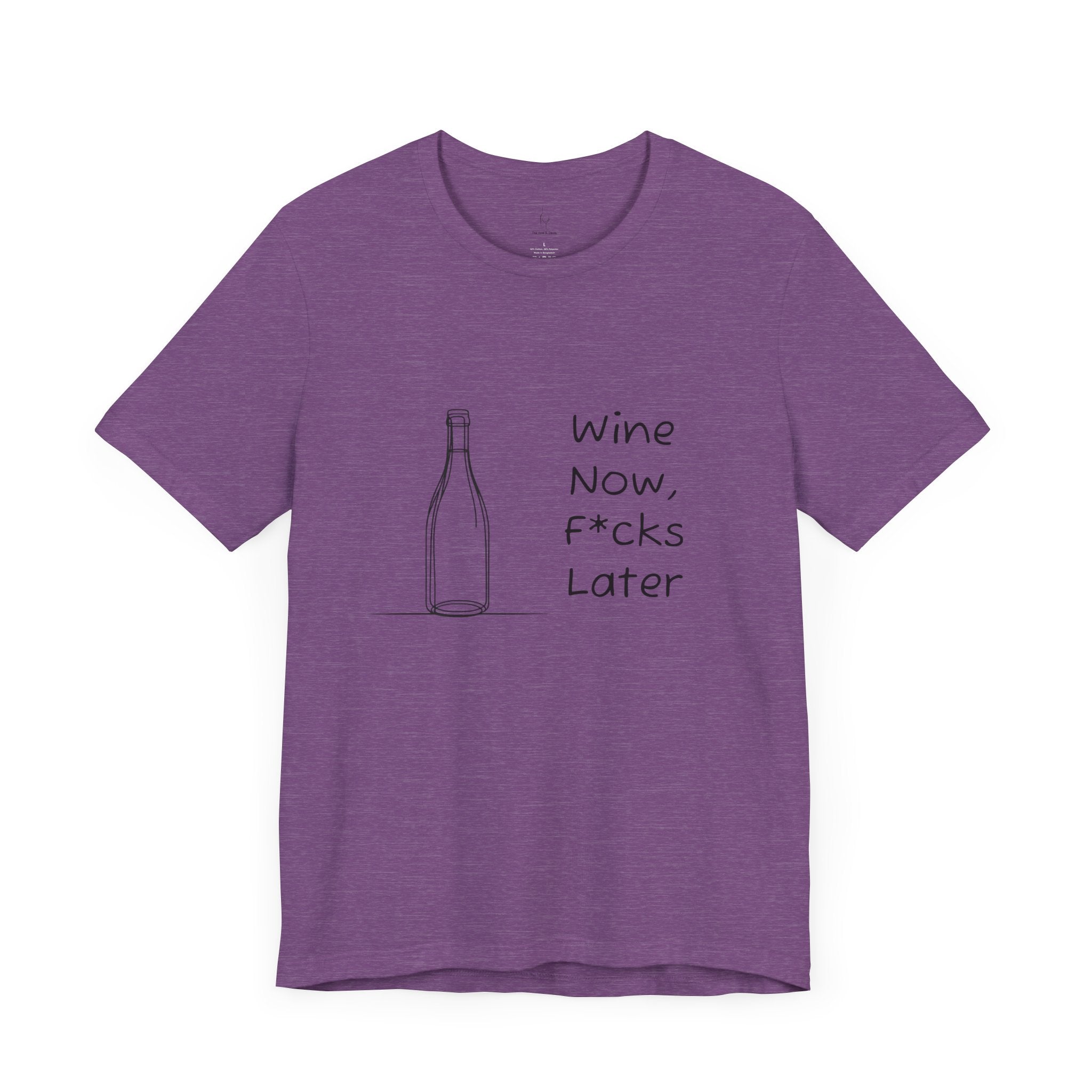 Wine Now, F*cks Later Jersey Short Sleeve Tee