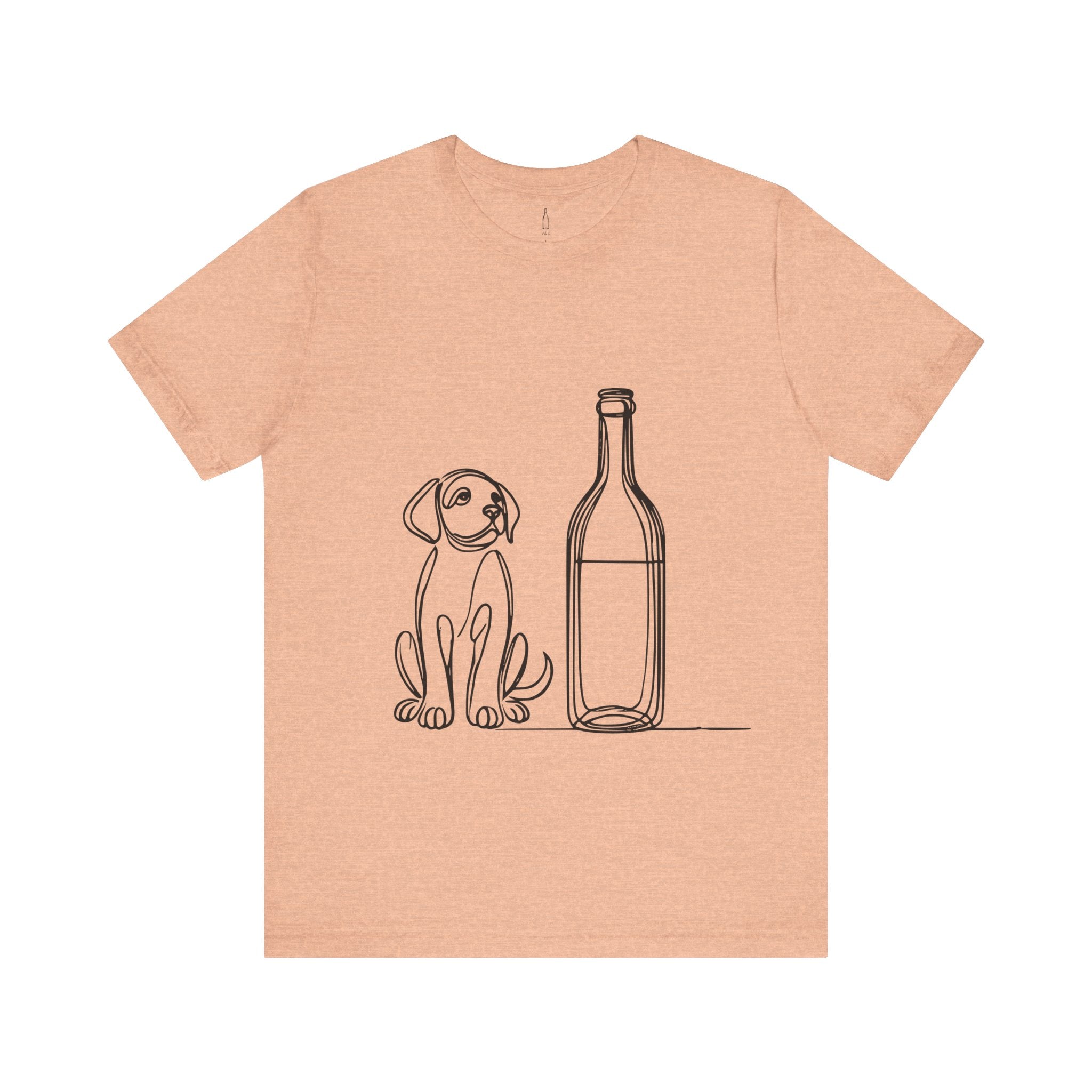 Wine Bottle Puppy Graphic Tee