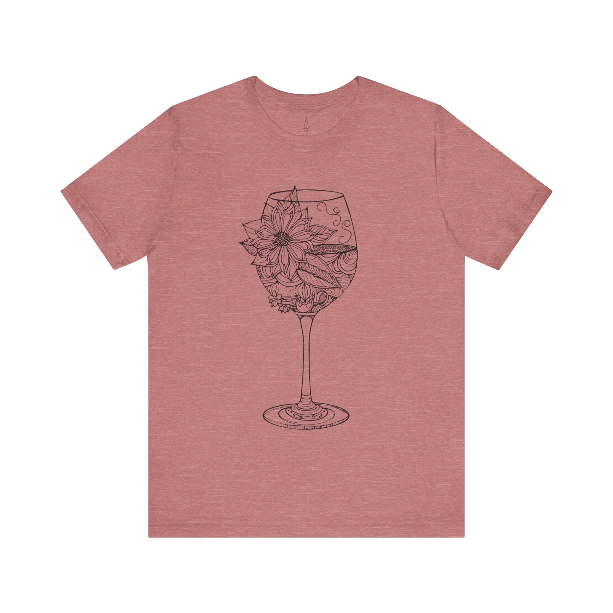 Floral Wine Glass Tee