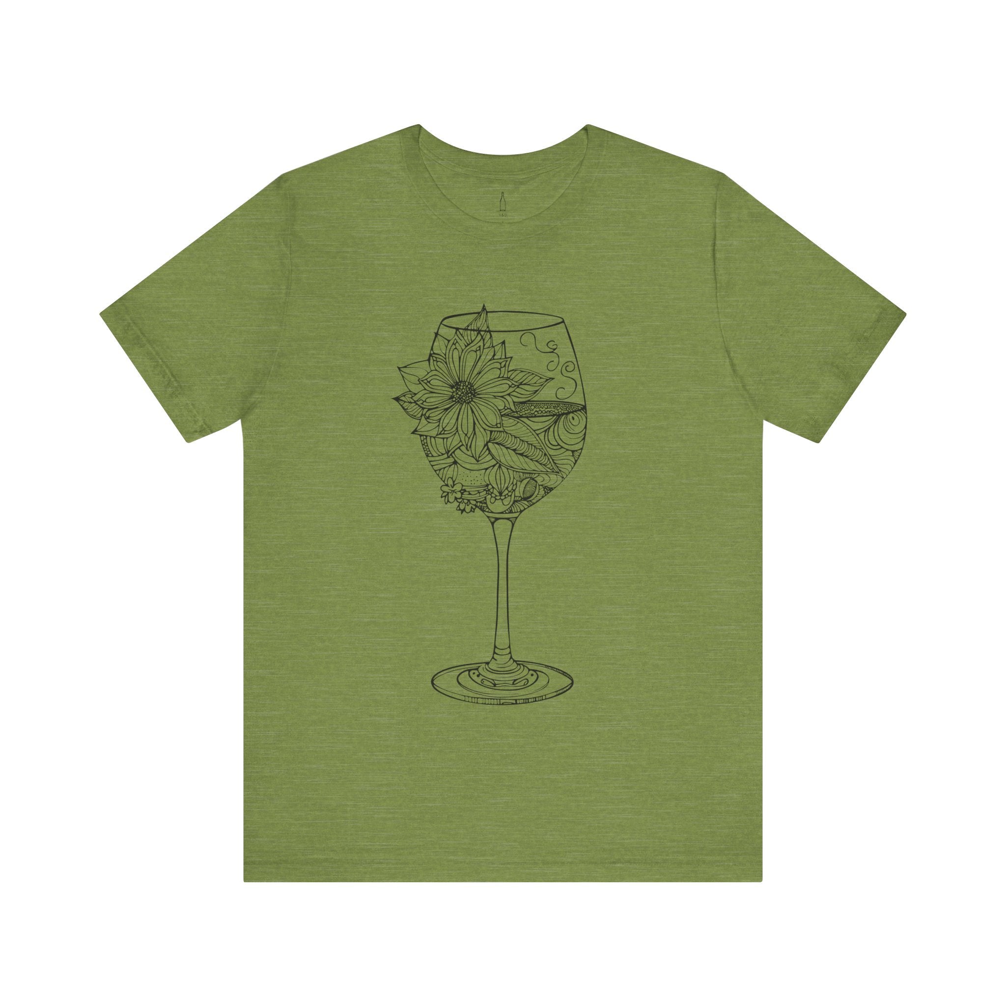 Floral Wine Glass Tee