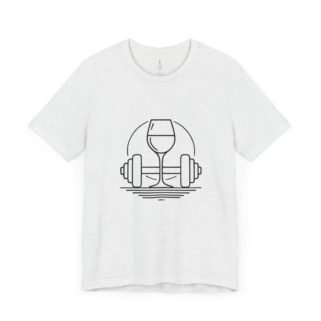 Dumbbell w/ Wine Glass Jersey Short Sleeve Tee