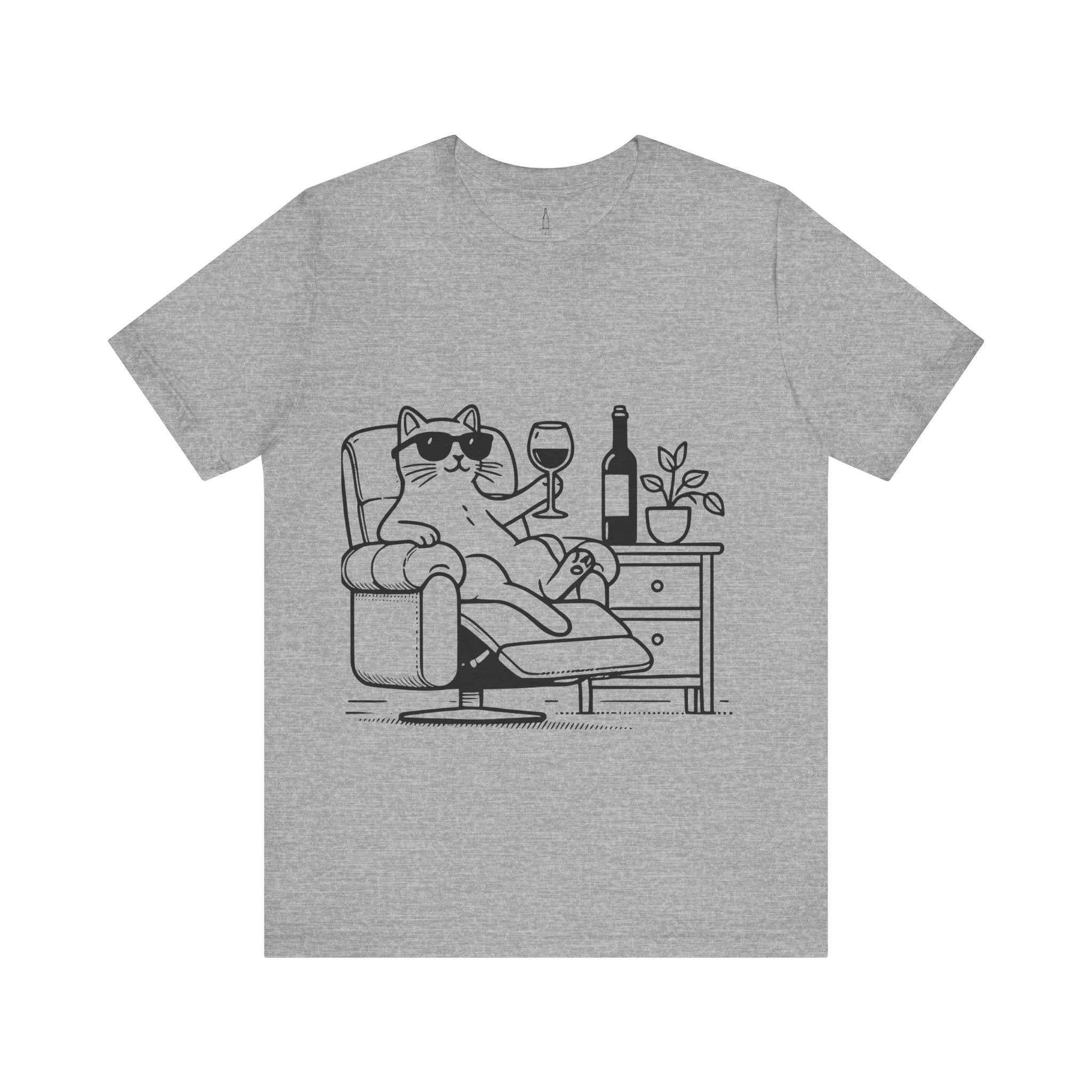 Cat Relaxing Wine Tee