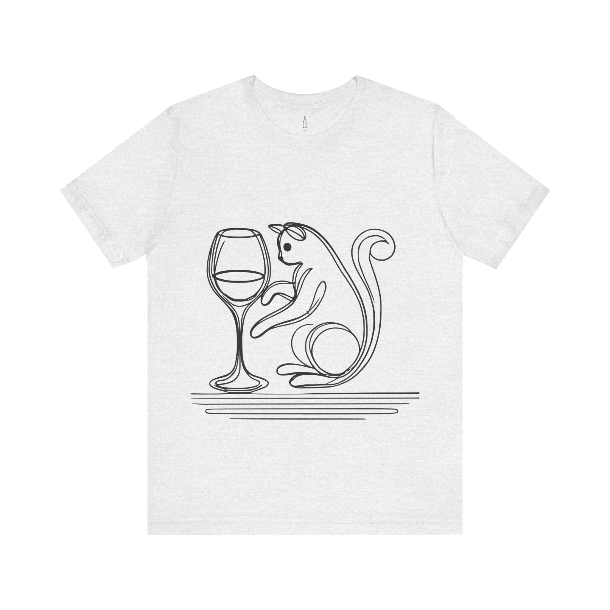 Cat and Wine Glass Tee
