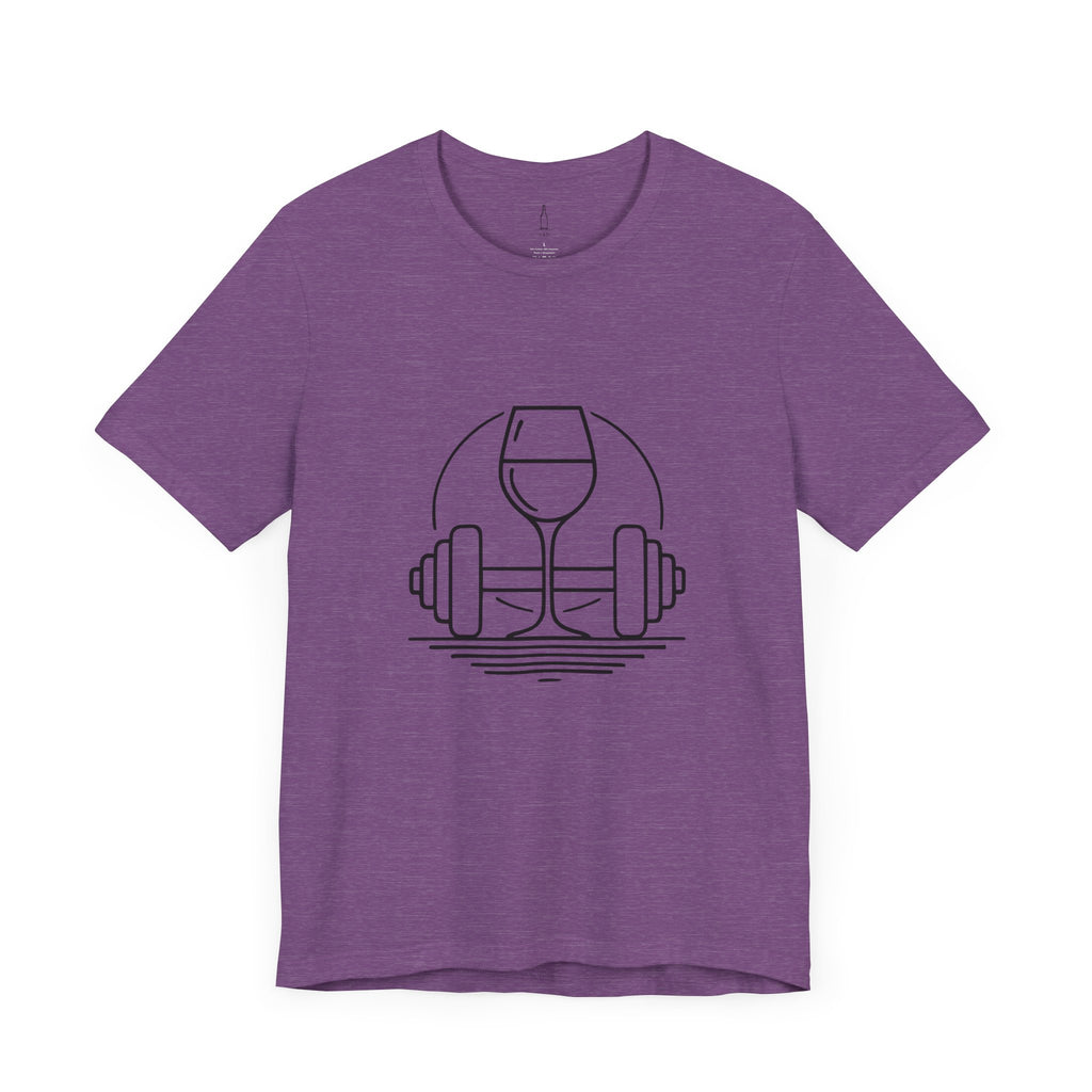 Dumbbell w/ Wine Glass Jersey Short Sleeve Tee