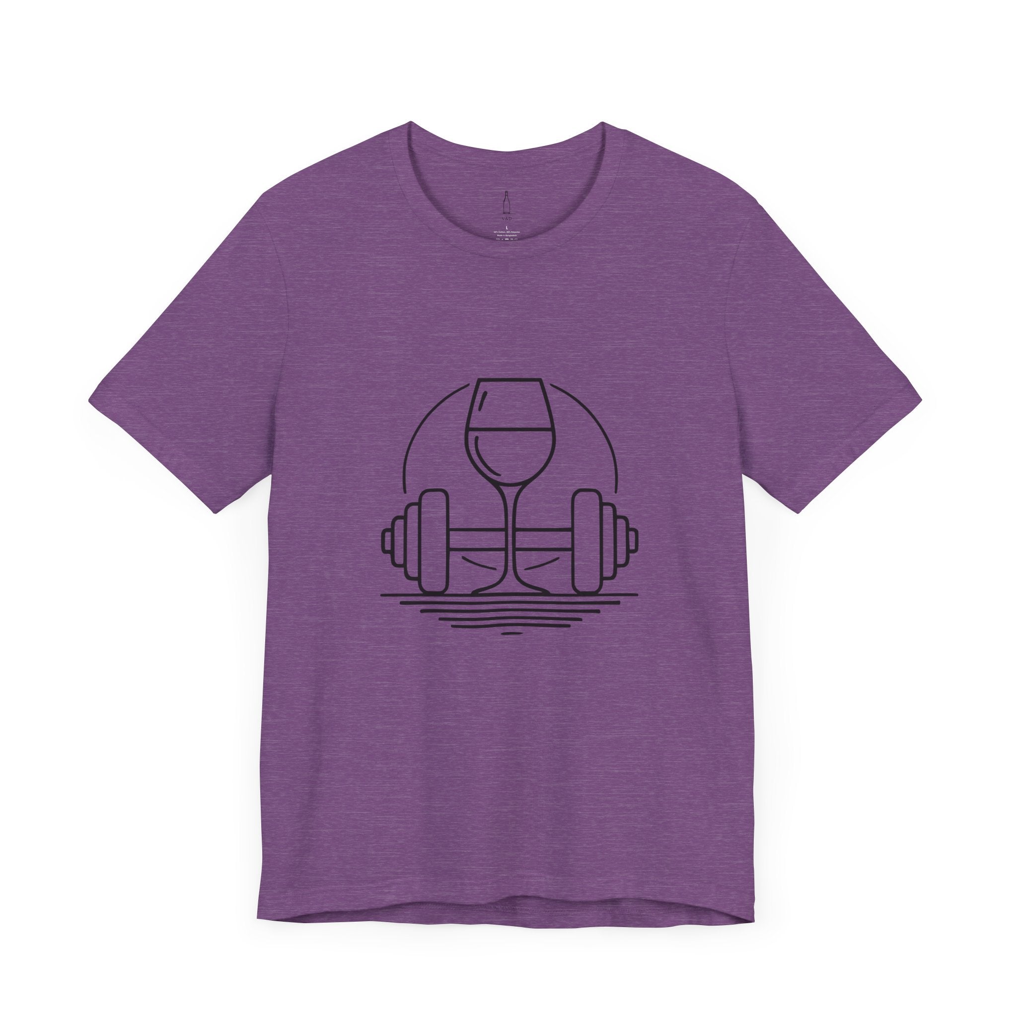 Dumbbell w/ Wine Glass Jersey Short Sleeve Tee