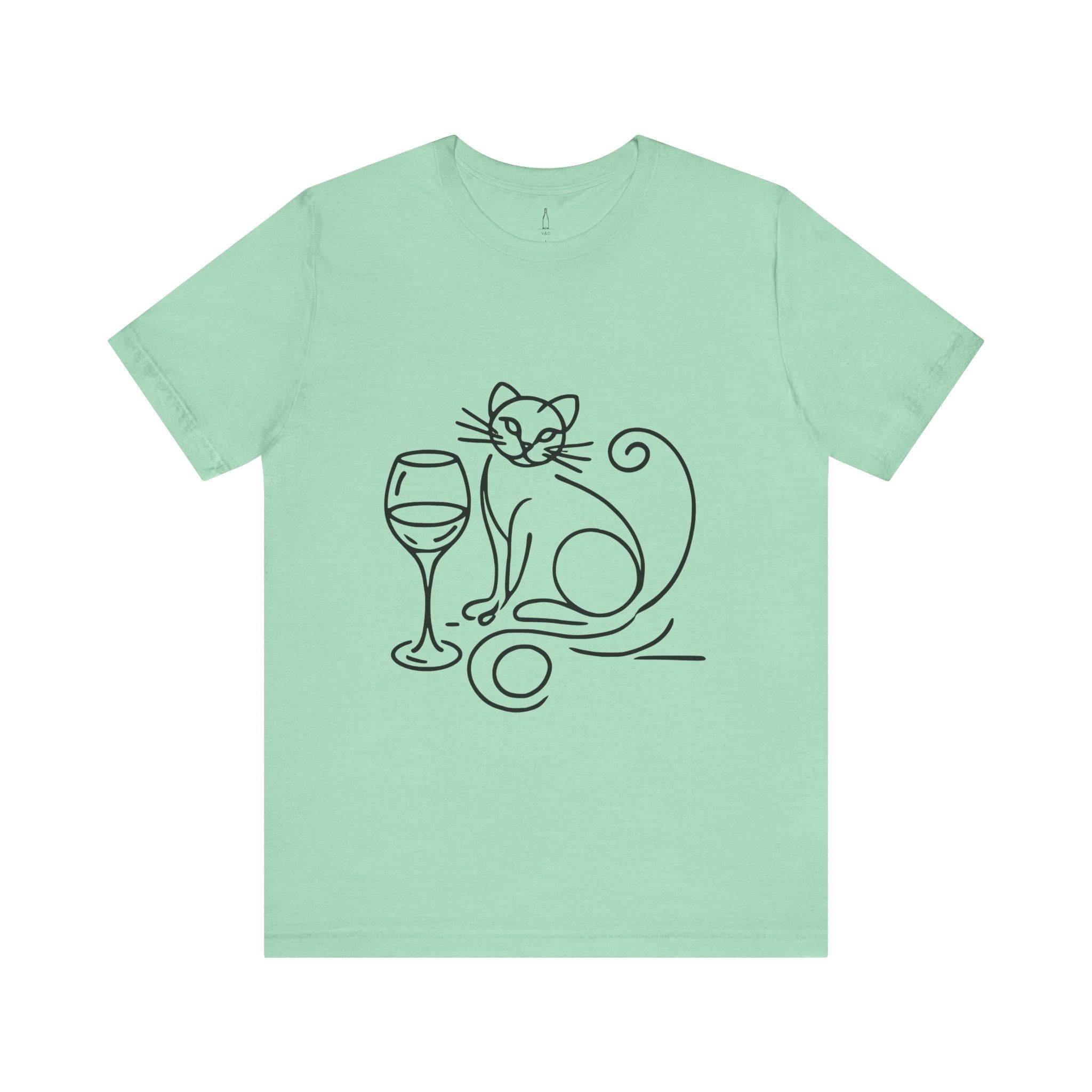 Cat Wine Glass Tee
