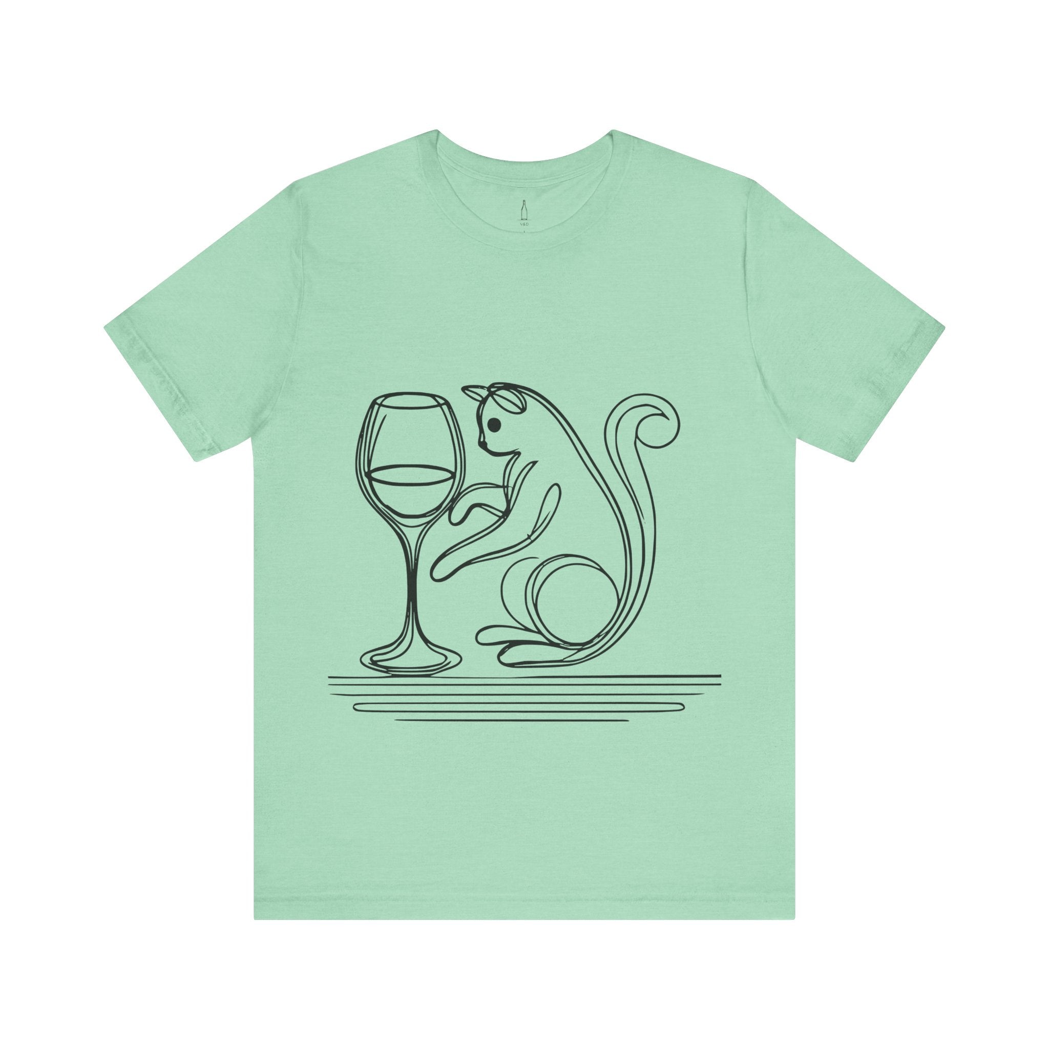 Cat and Wine Glass Tee