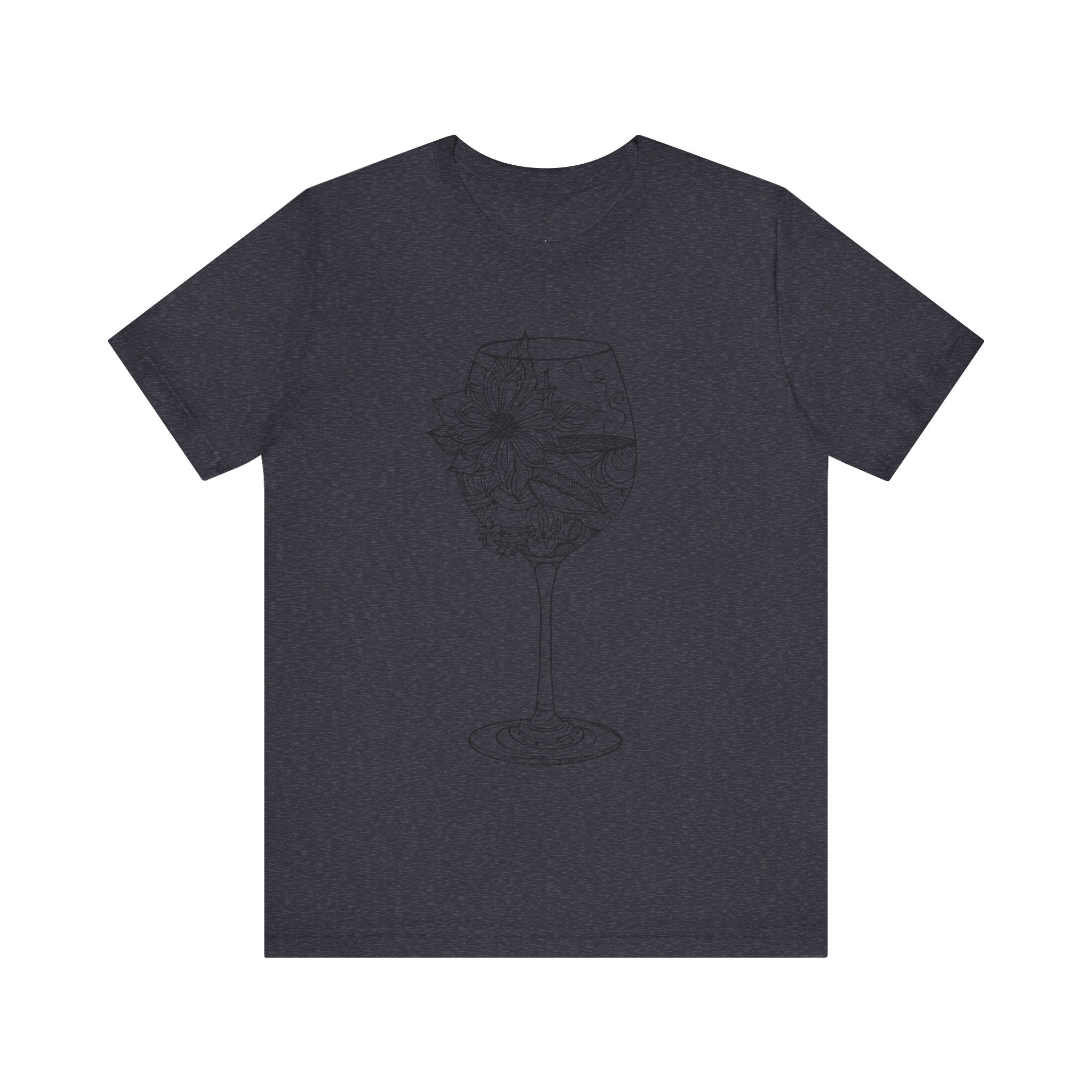 Floral Wine Glass Tee