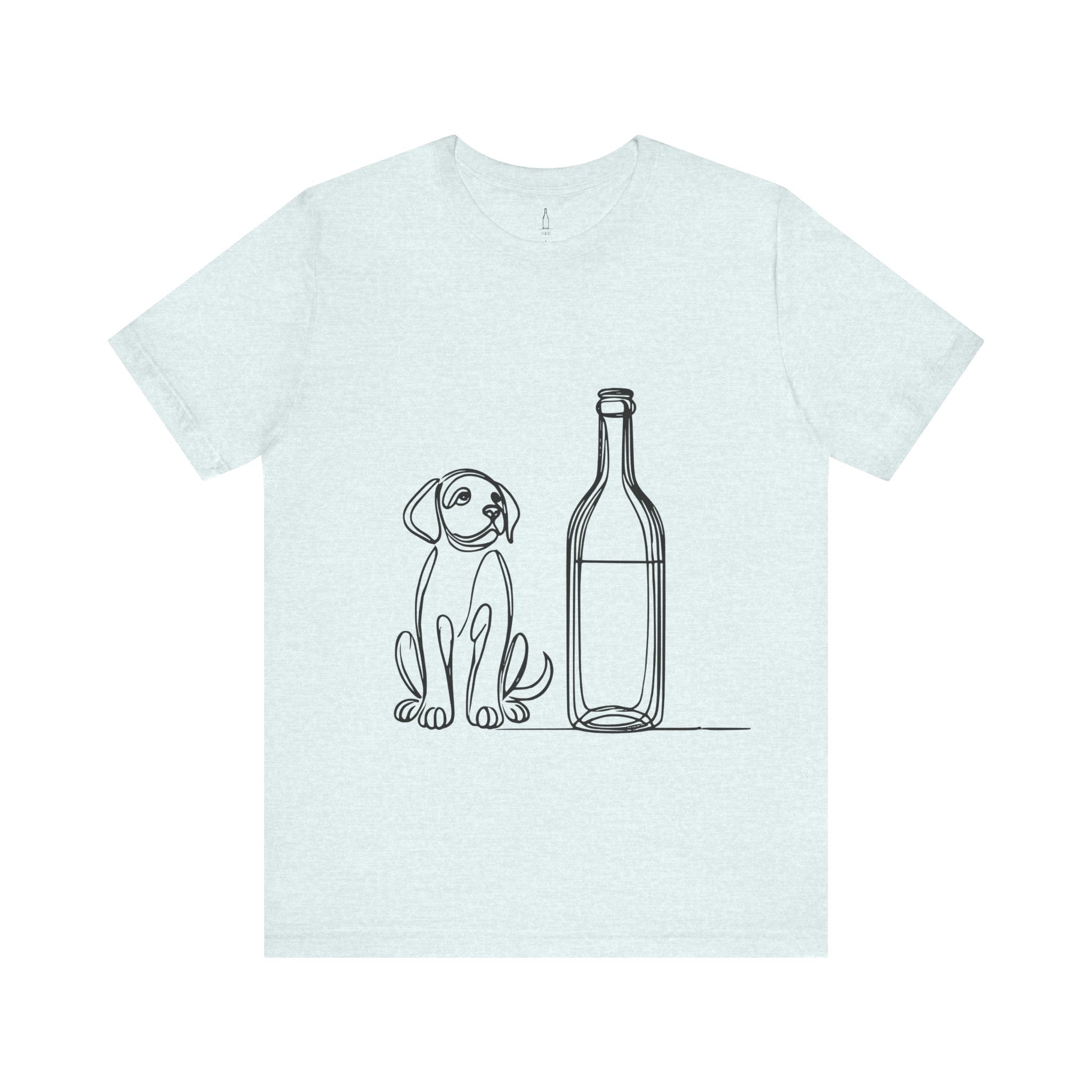 Wine Bottle Puppy Graphic Tee