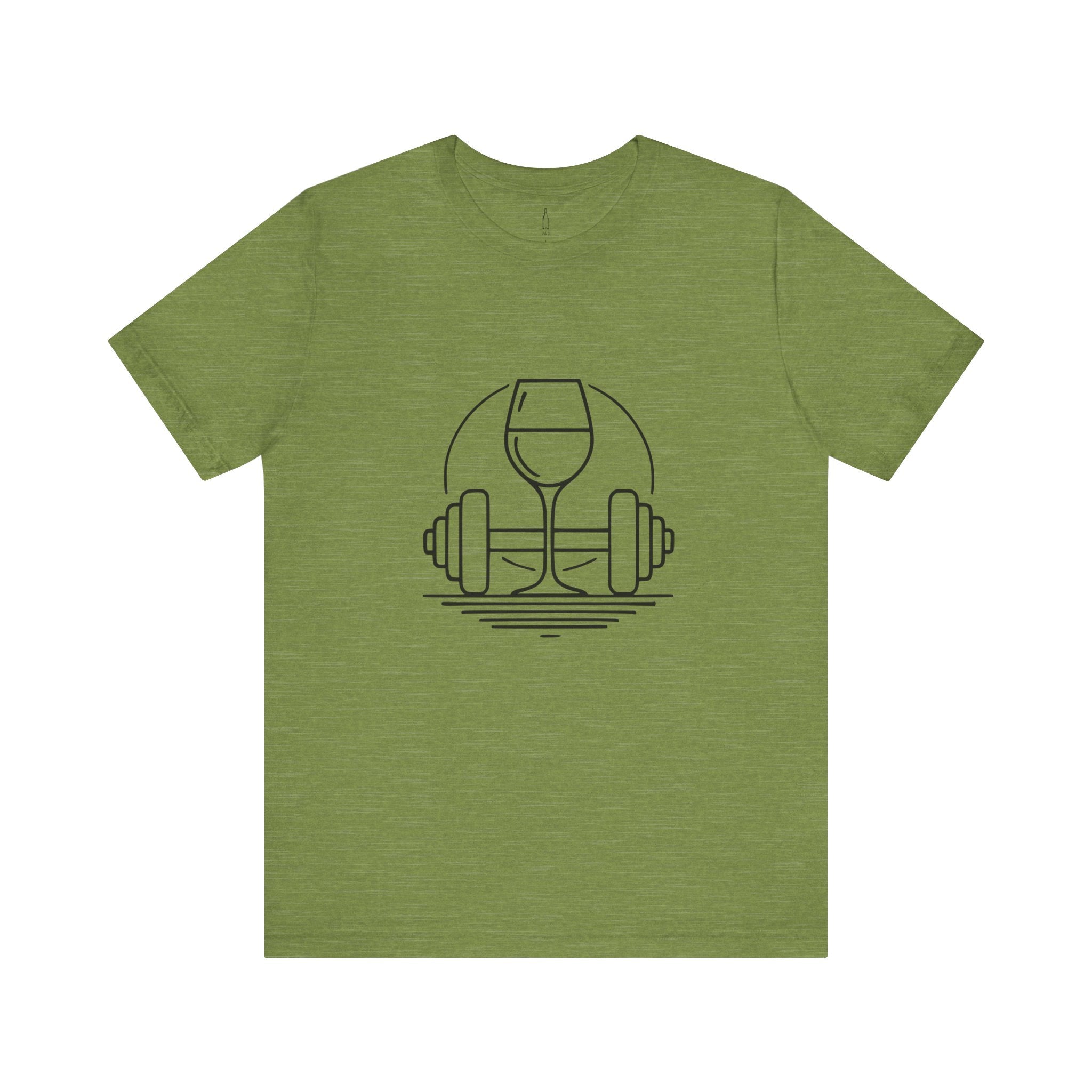 Dumbbell w/ Wine Glass Jersey Short Sleeve Tee