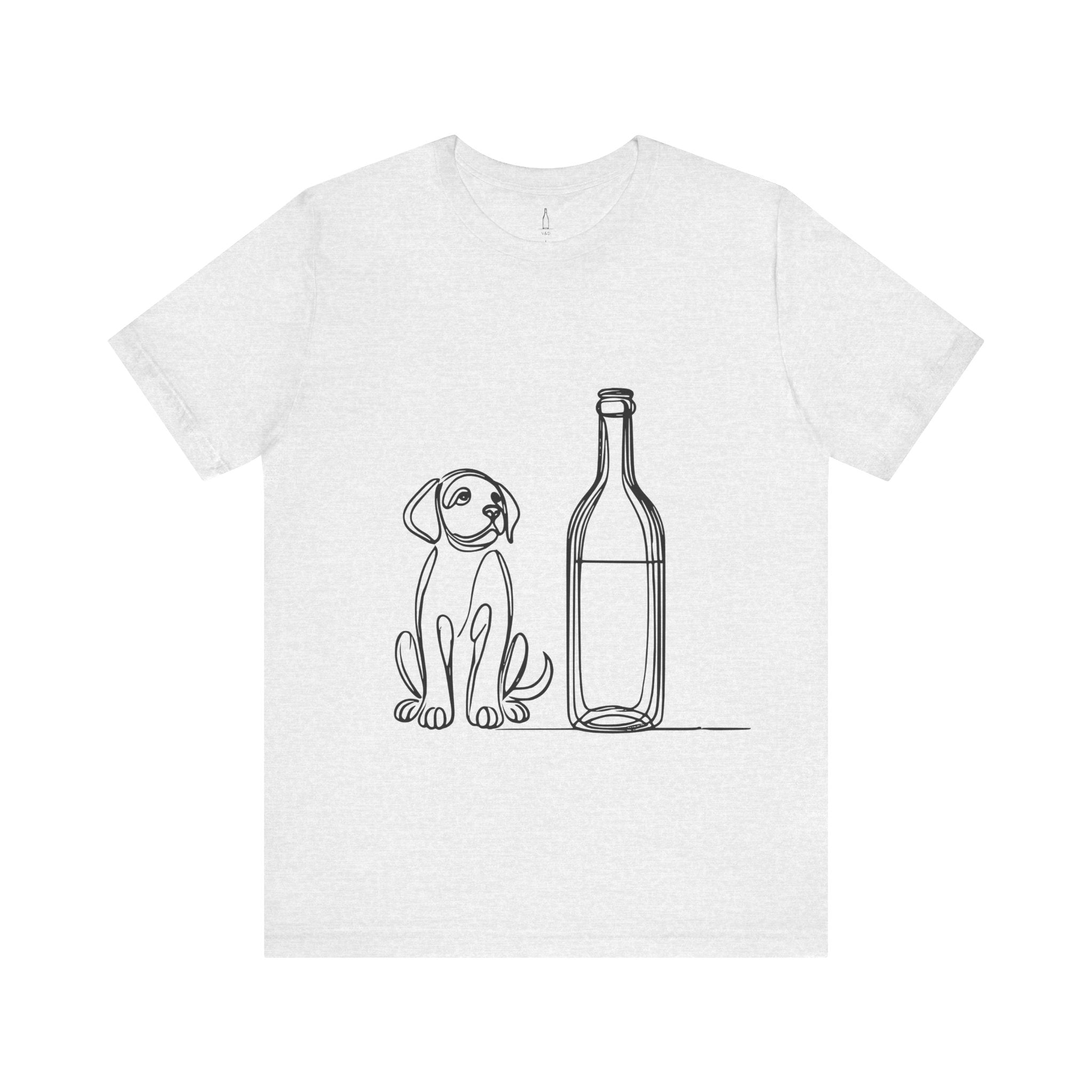 Wine Bottle Puppy Graphic Tee