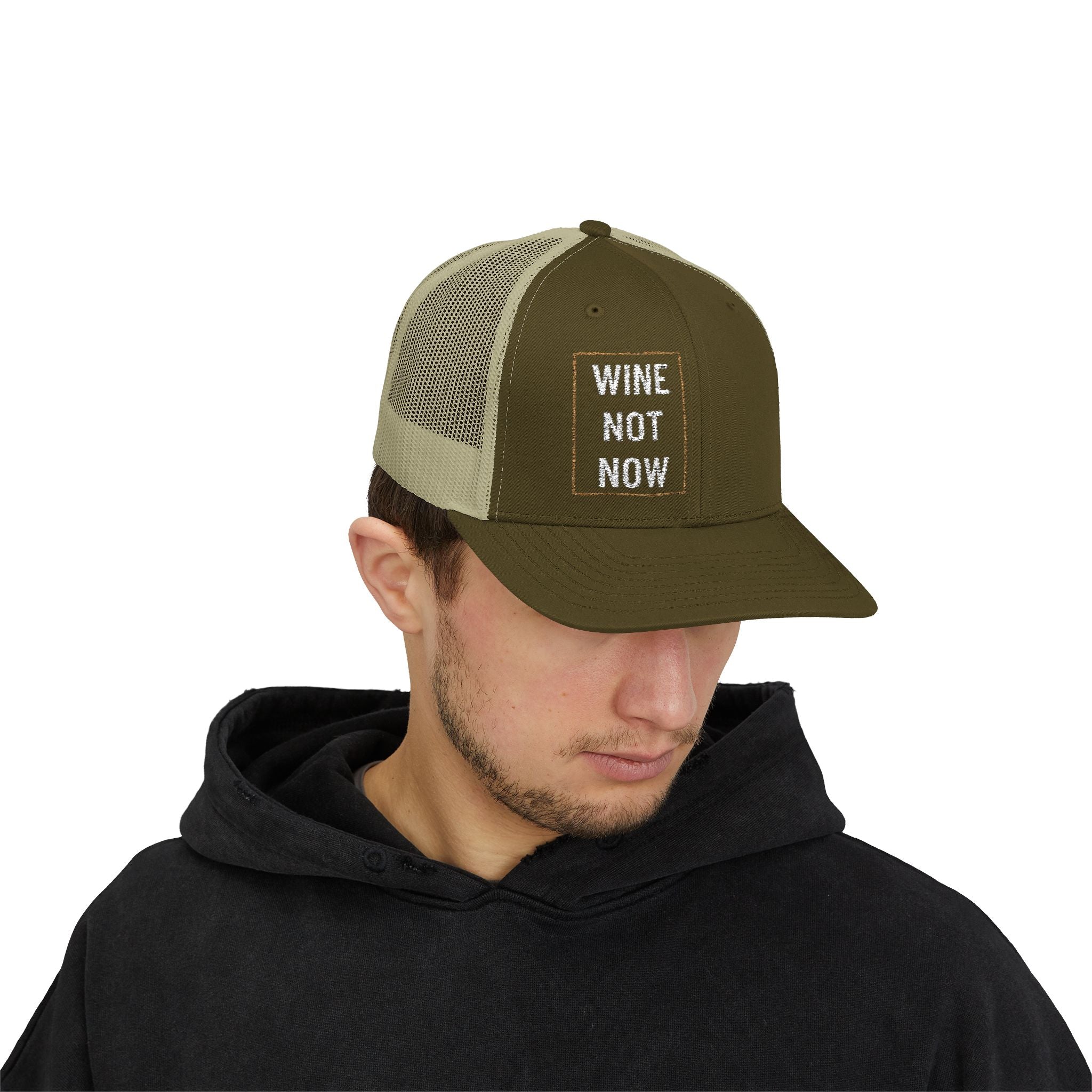 'Wine Not Now' - Embroidered Snapback