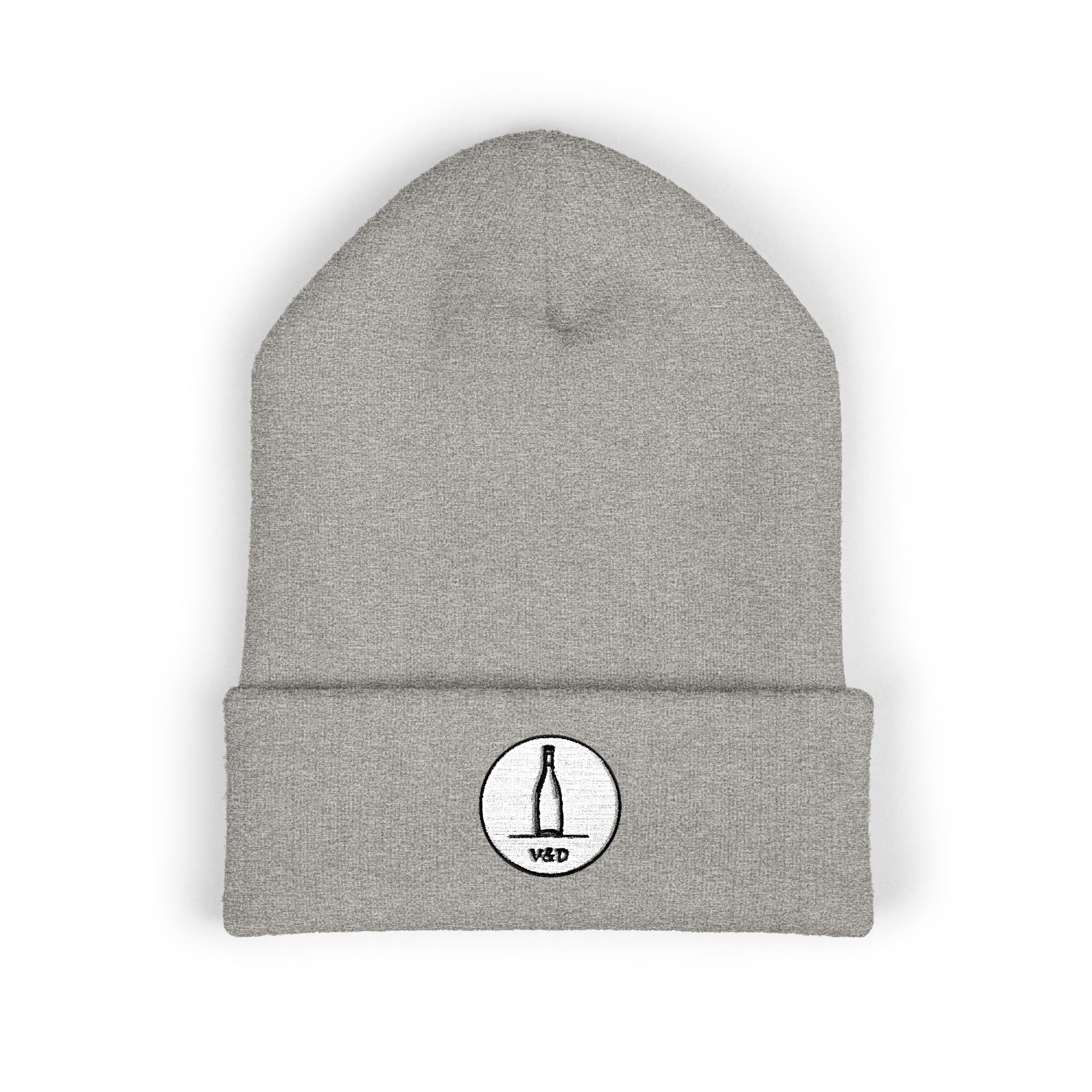 V&D Wine Bottle Logo - Embroidered Cuffed Beanie