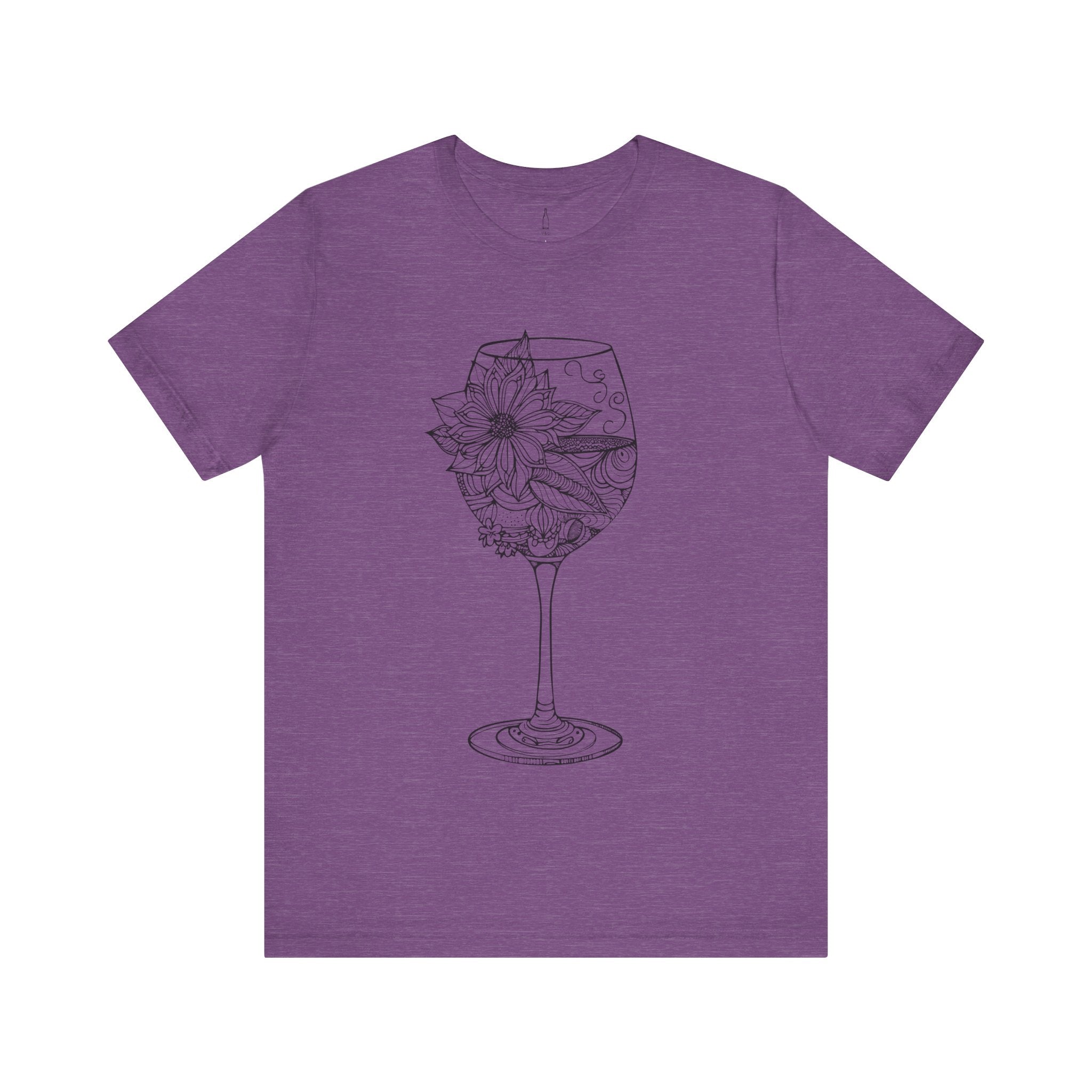 Floral Wine Glass Tee