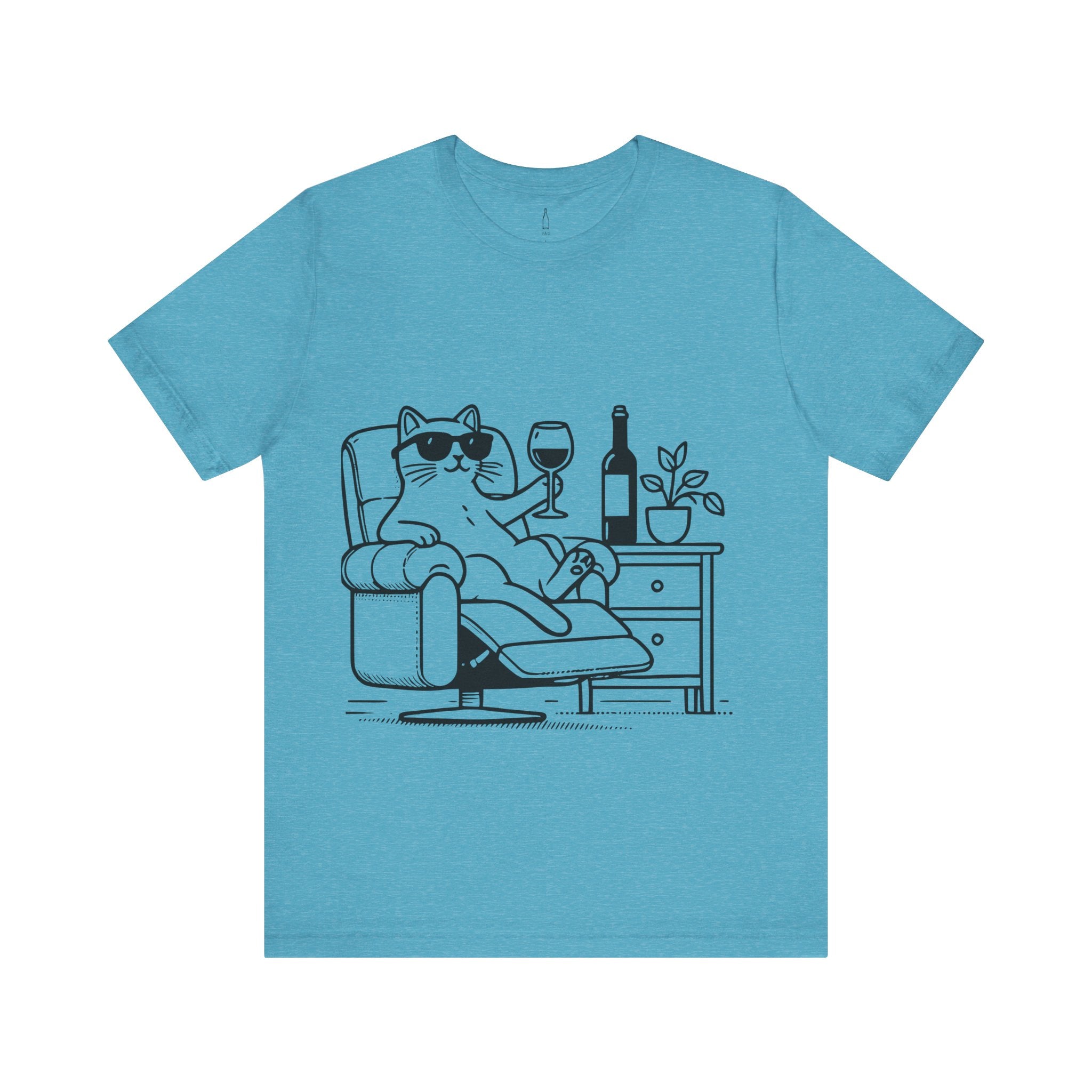 Cat Relaxing Wine Tee