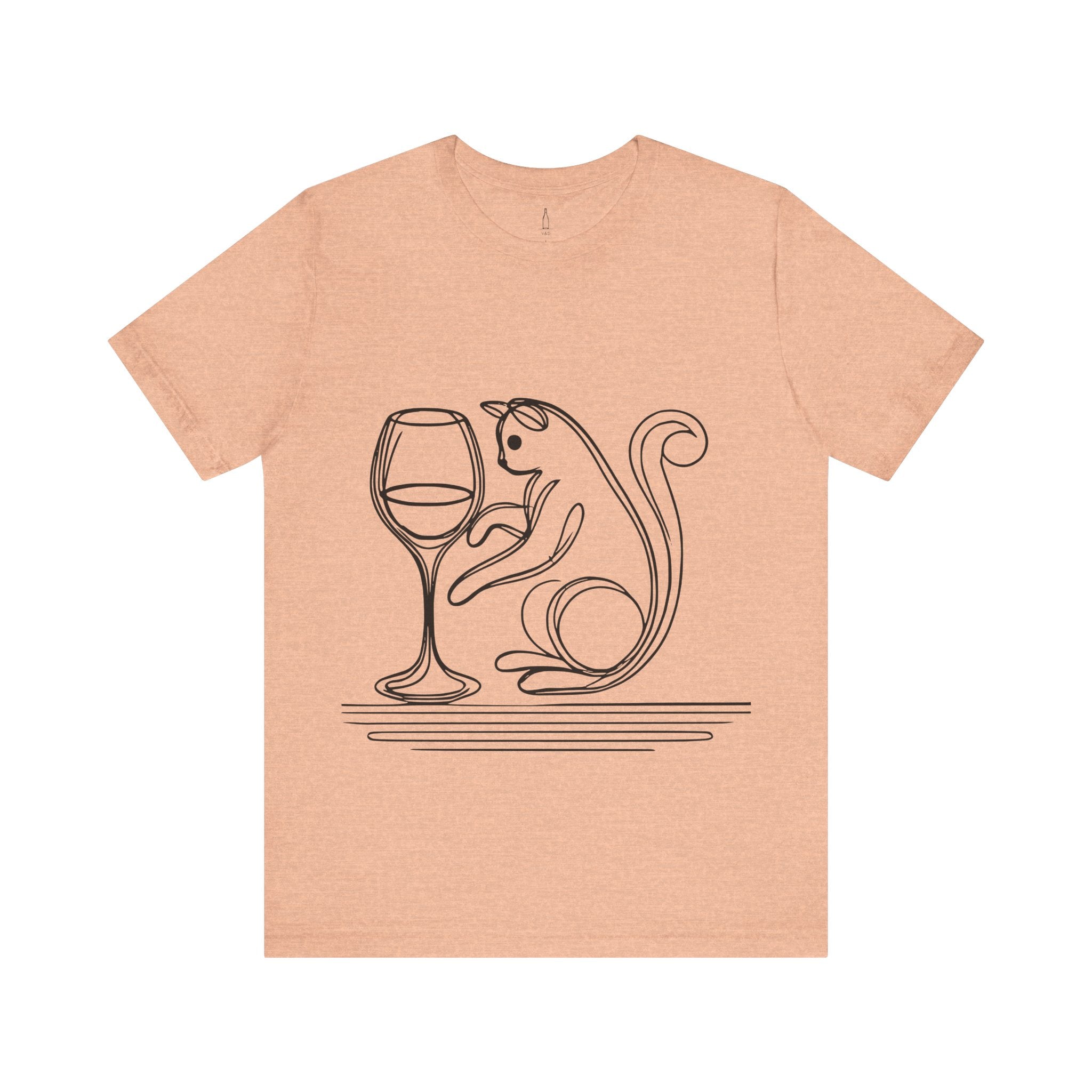 Cat and Wine Glass Tee