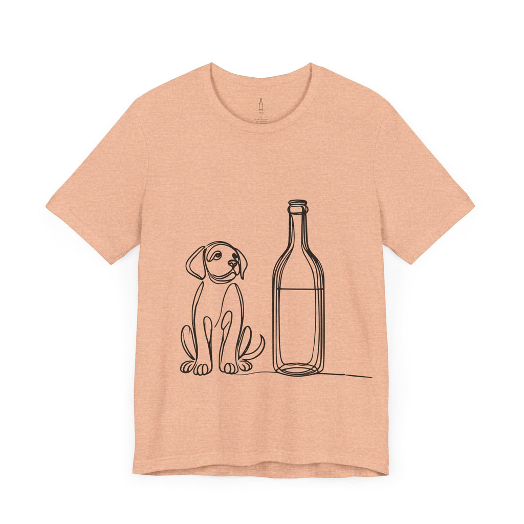 Wine Bottle Puppy Graphic Tee