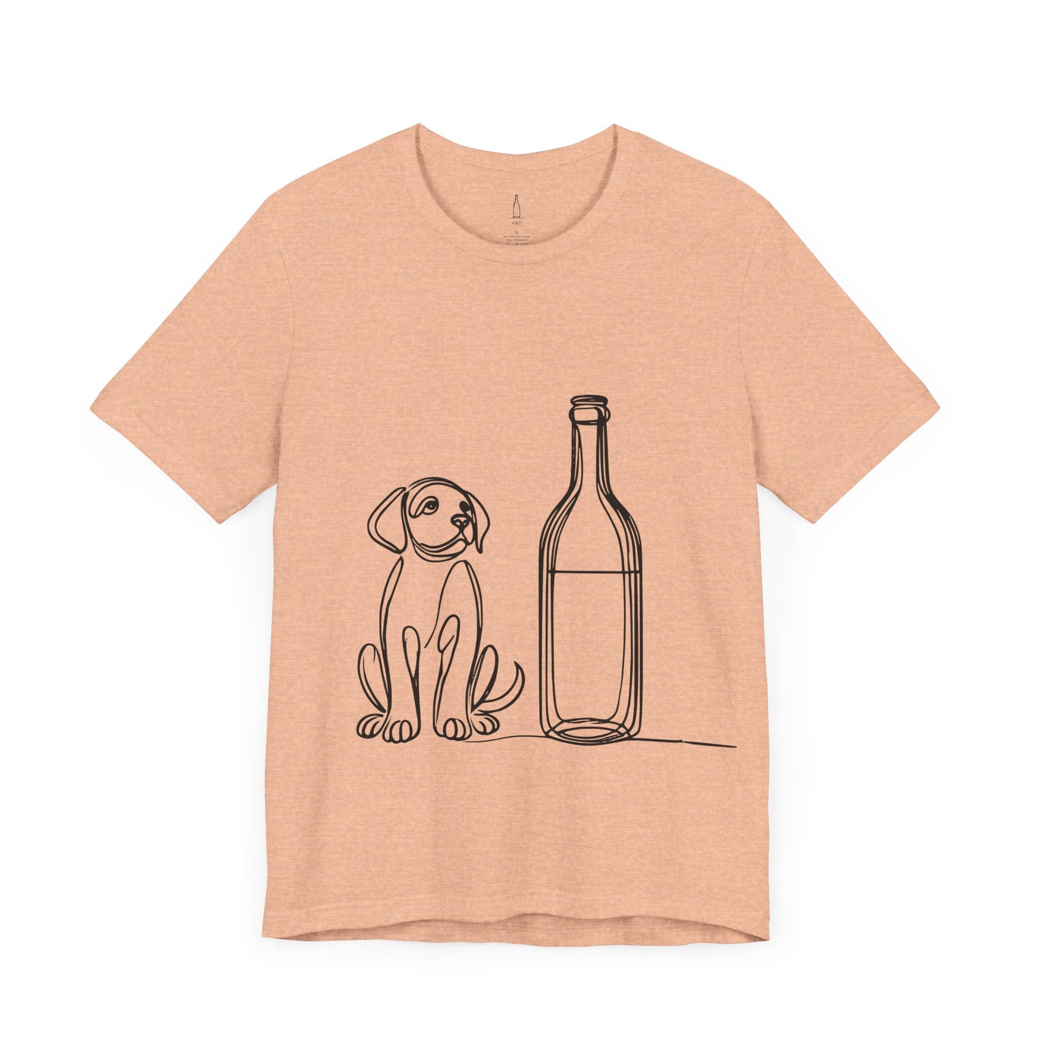 Wine Bottle Puppy Graphic Tee