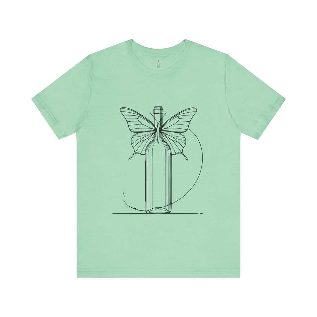 Butterfly And Wine Bottle Tee