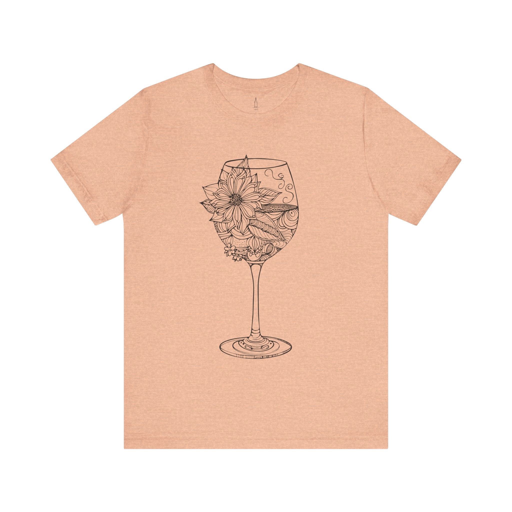 Floral Wine Glass Tee