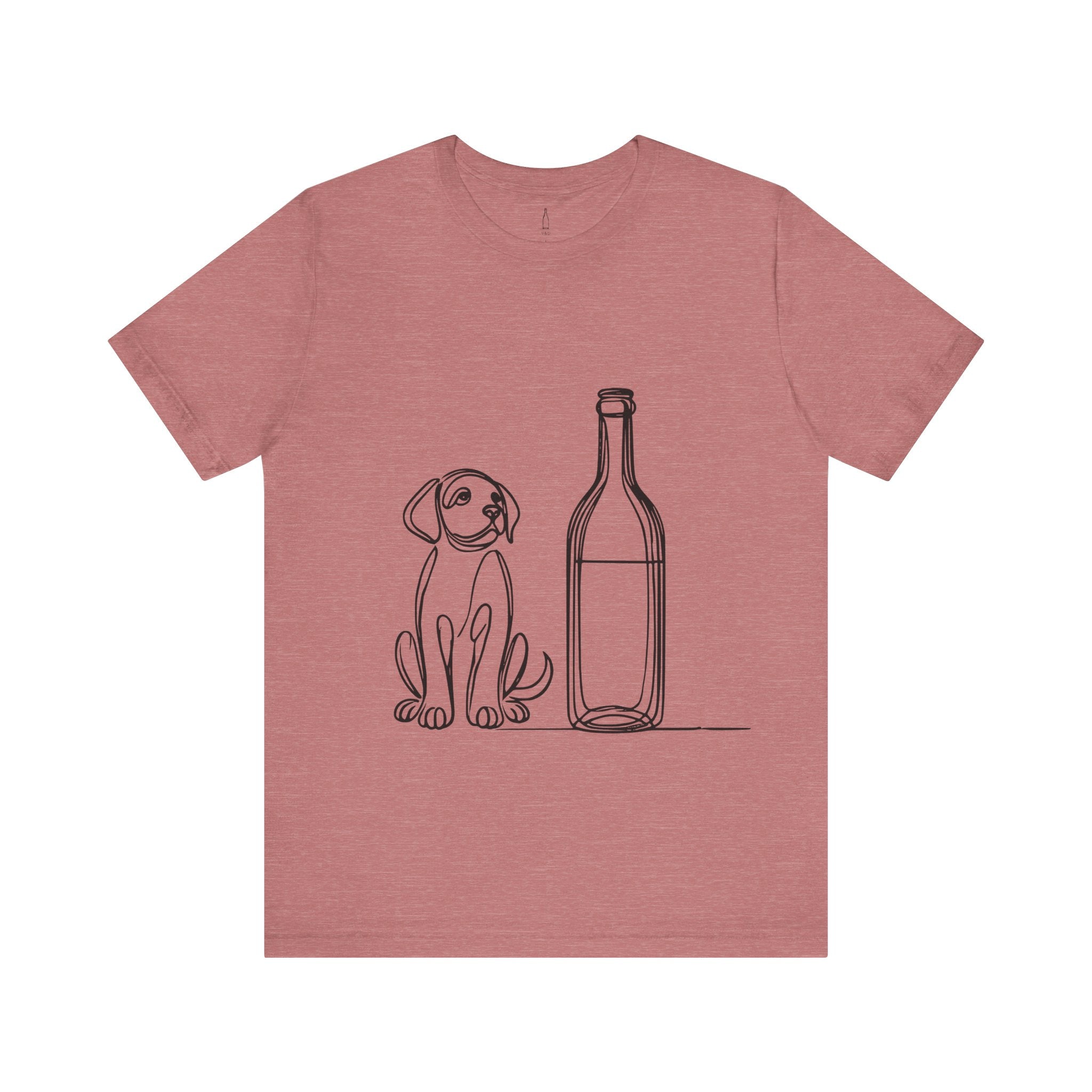 Wine Bottle Puppy Graphic Tee
