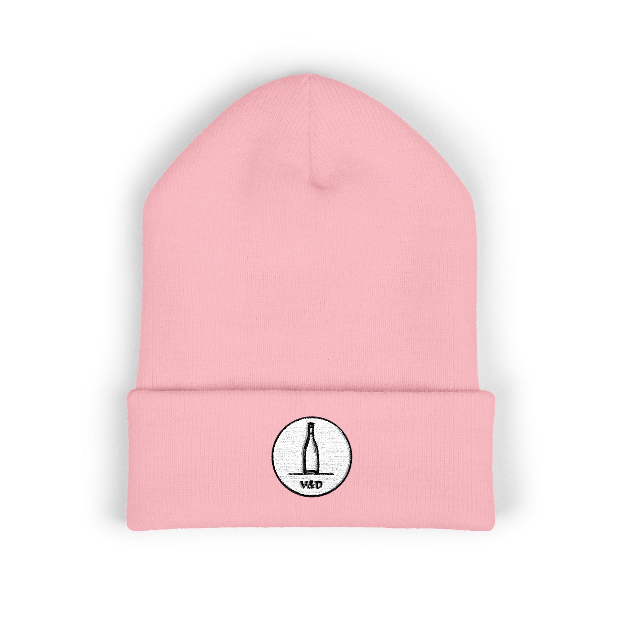 V&D Wine Bottle Logo - Embroidered Cuffed Beanie