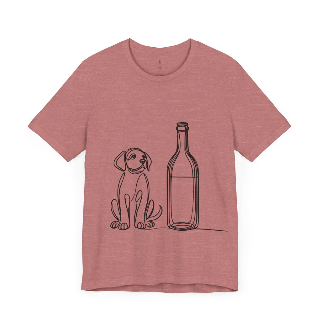 Wine Bottle Puppy Graphic Tee