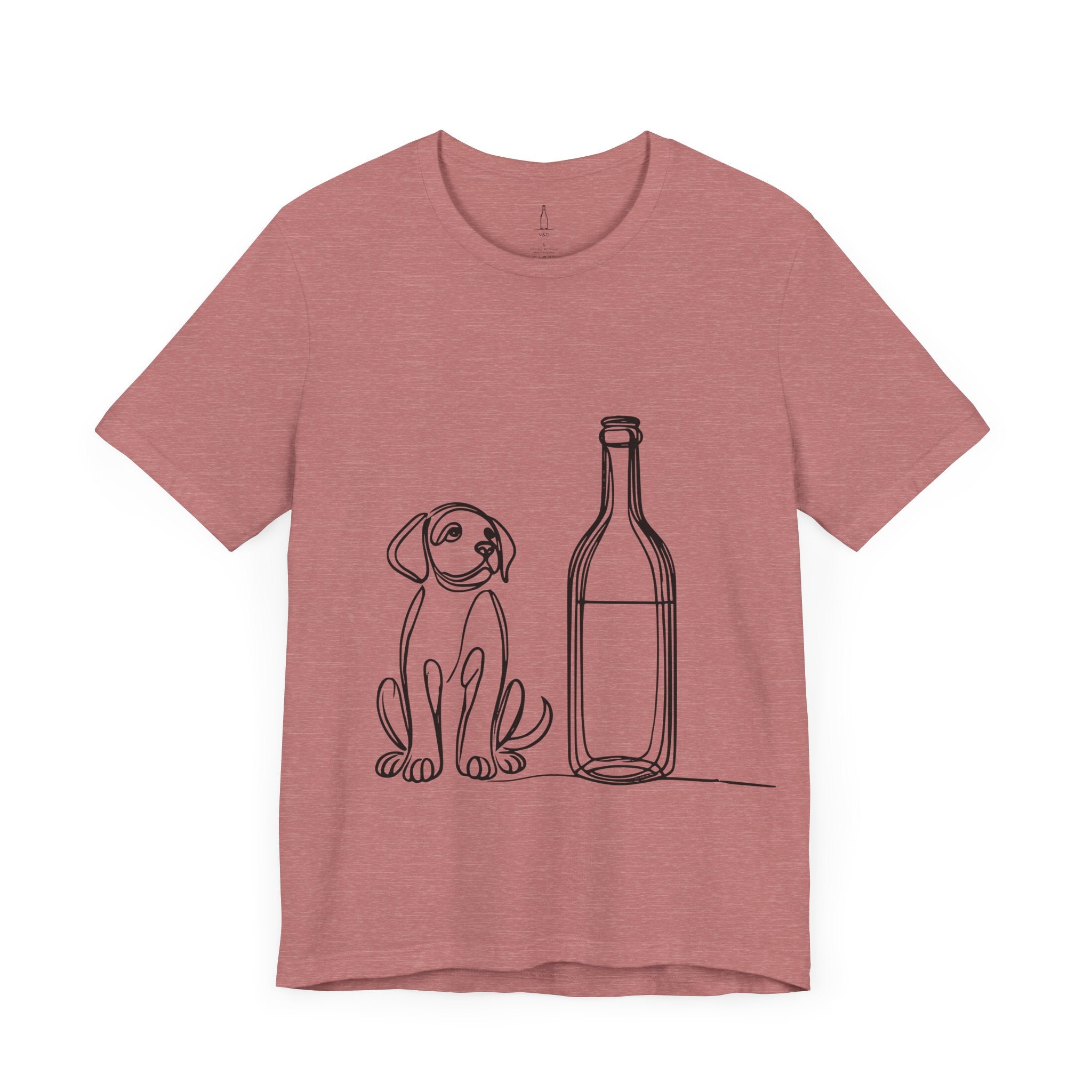 Wine Bottle Puppy Graphic Tee