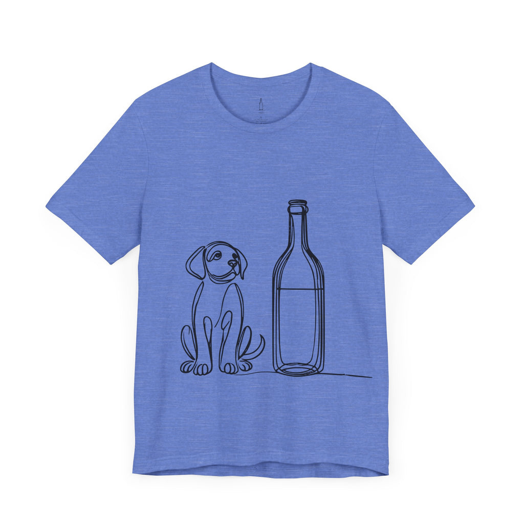 Wine Bottle Puppy Graphic Tee