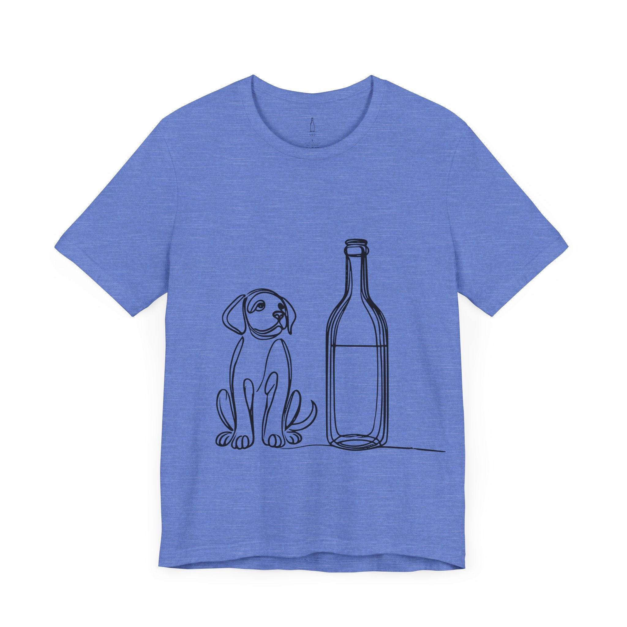 Wine Bottle Puppy Graphic Tee
