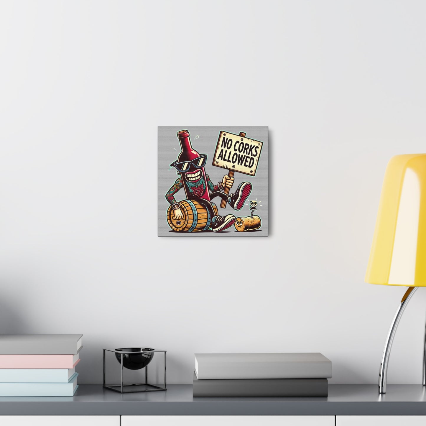 No Corks Allowed Canvas Wrap