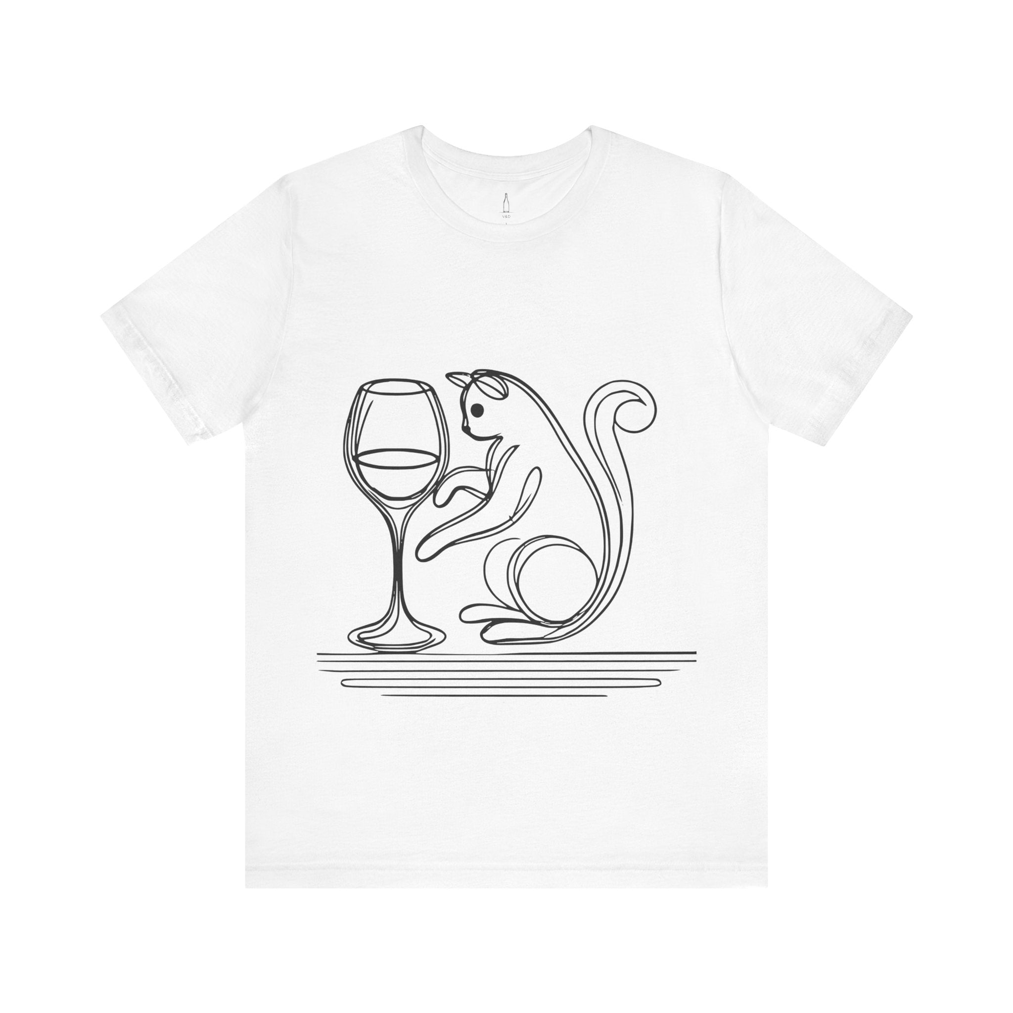 Cat and Wine Glass Tee