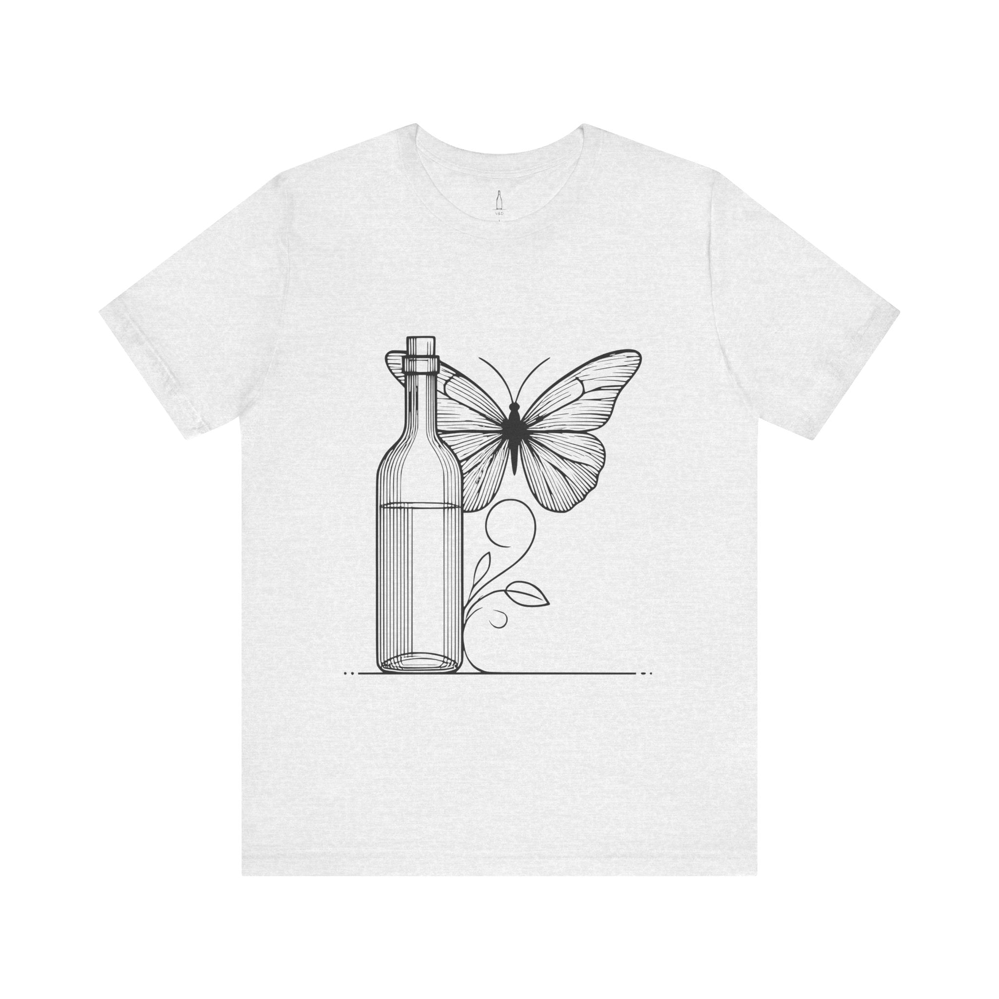 Butterfly and Wine Bottle Tee
