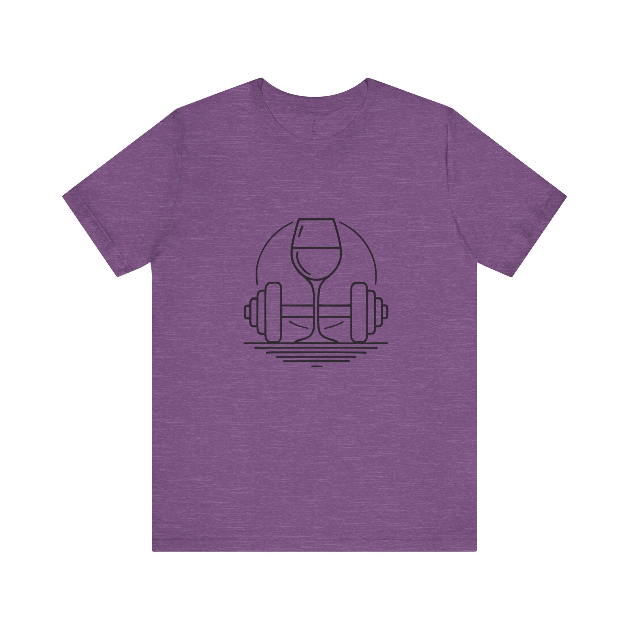 Dumbbell w/ Wine Glass Jersey Short Sleeve Tee