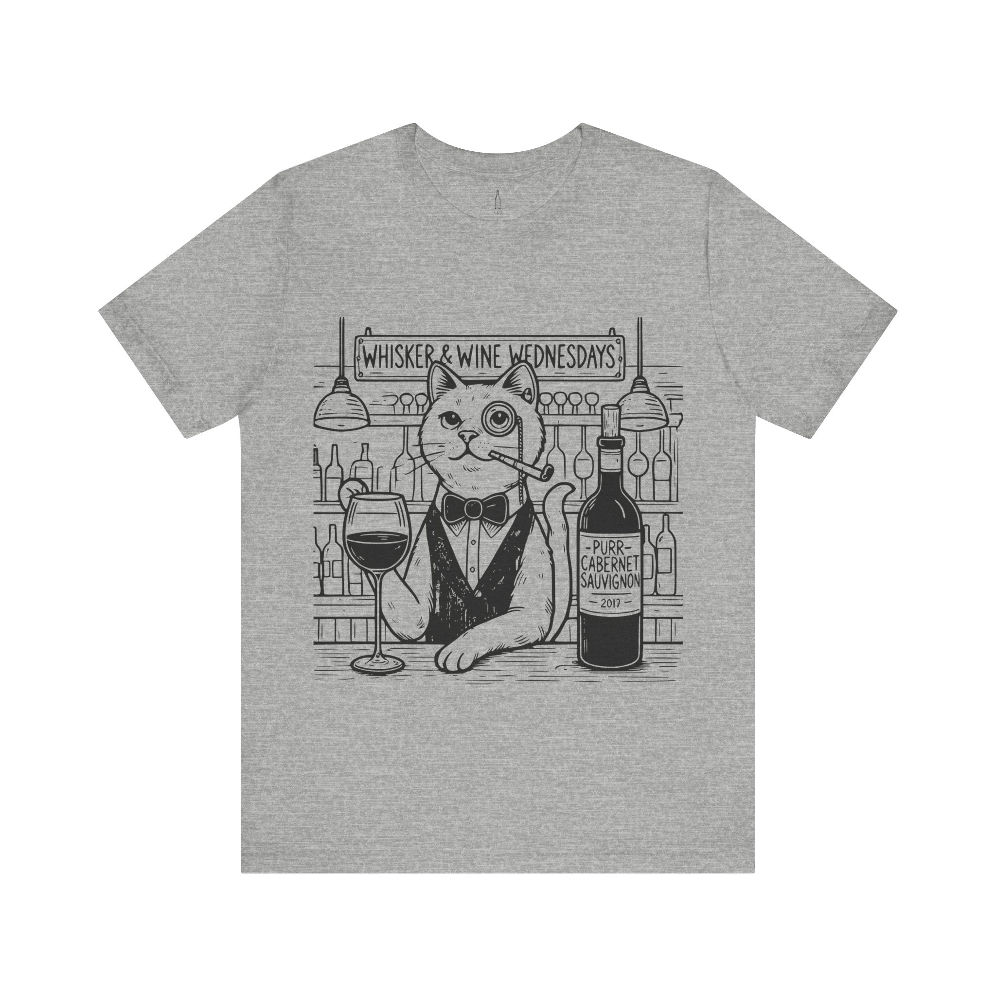 Cat Bartender Tee - Wine Wednesdays