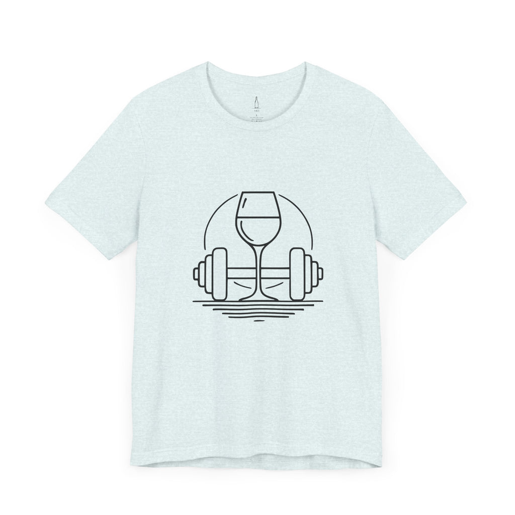 Dumbbell w/ Wine Glass Jersey Short Sleeve Tee
