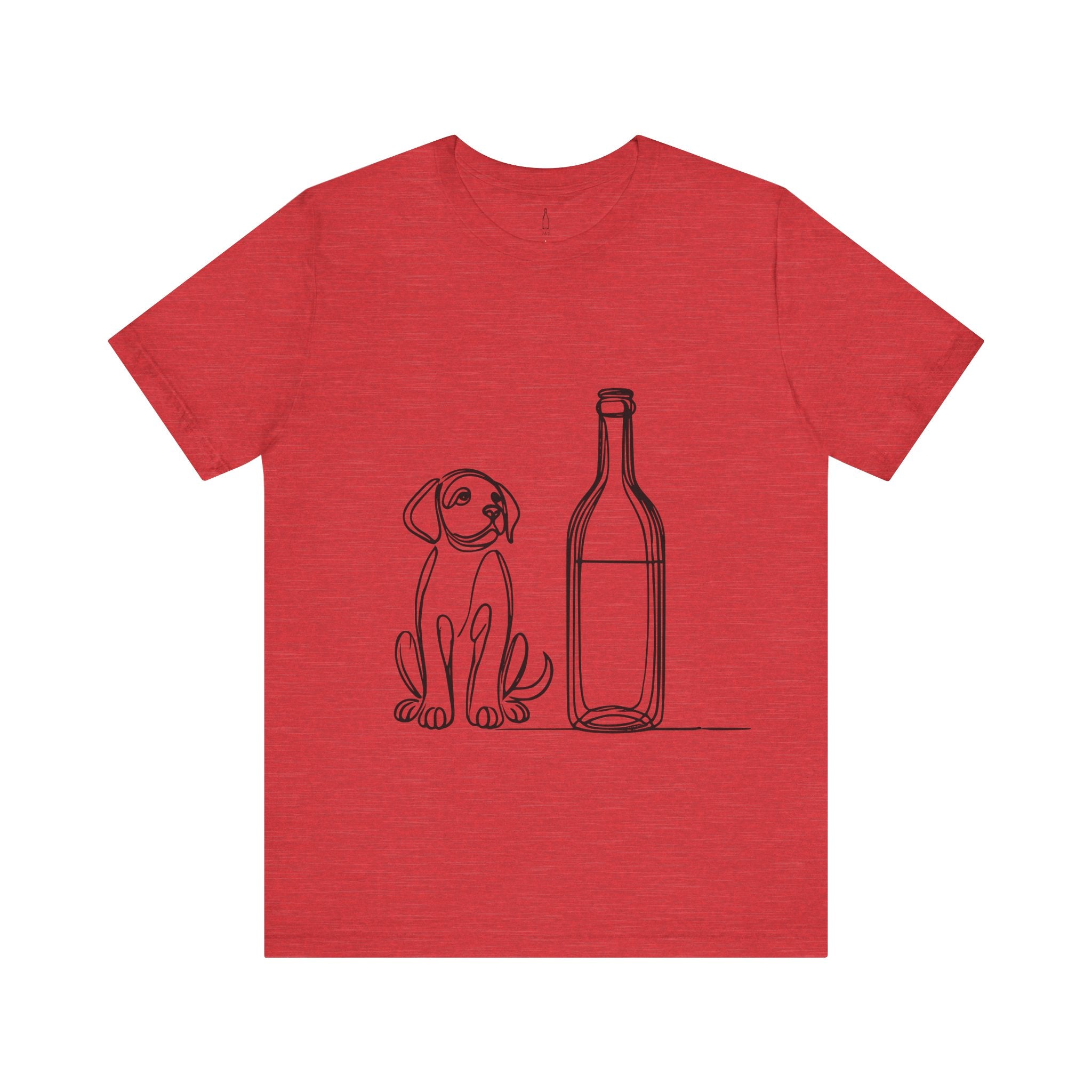 Wine Bottle Puppy Graphic Tee