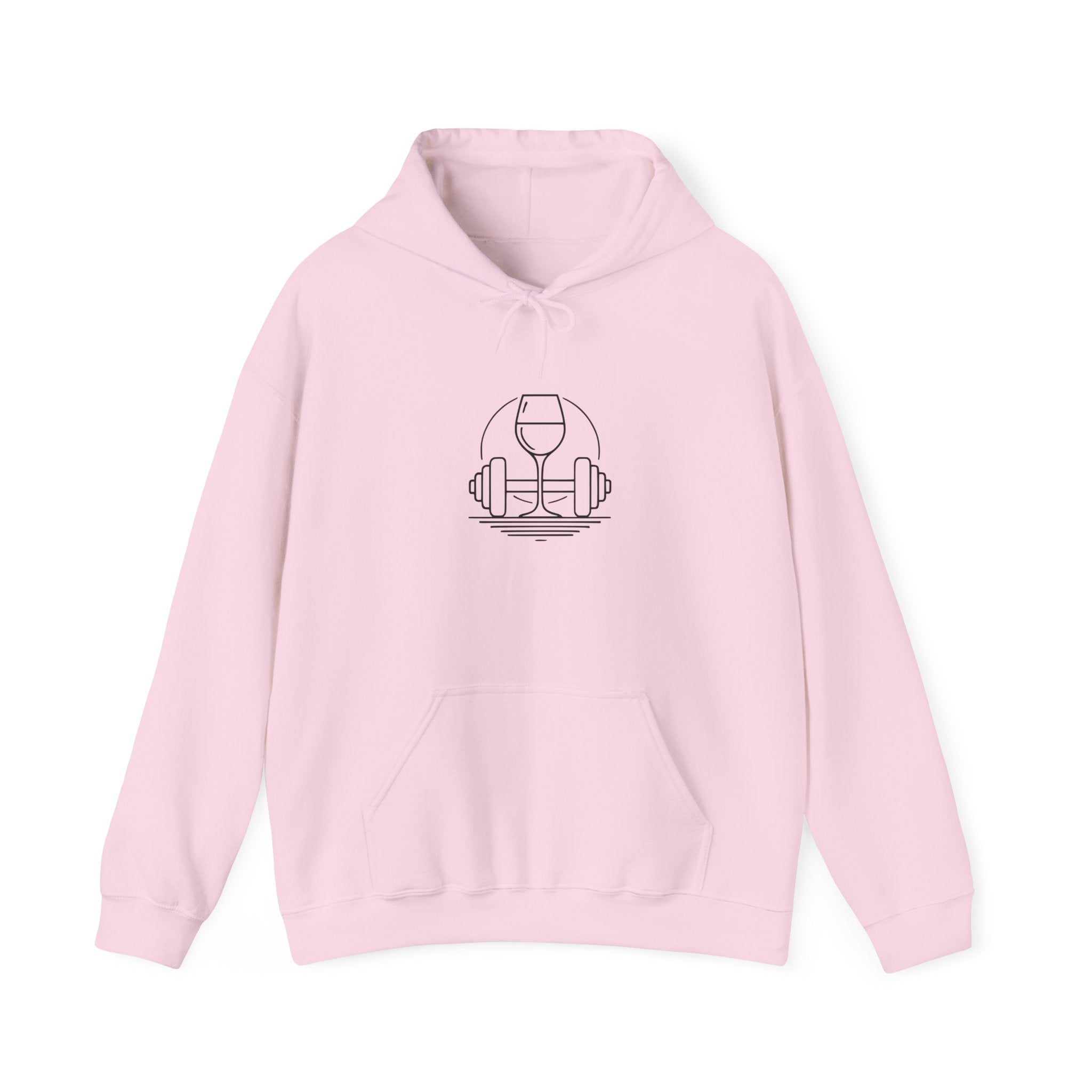 Dumbbell and Wine Glass Hoodie